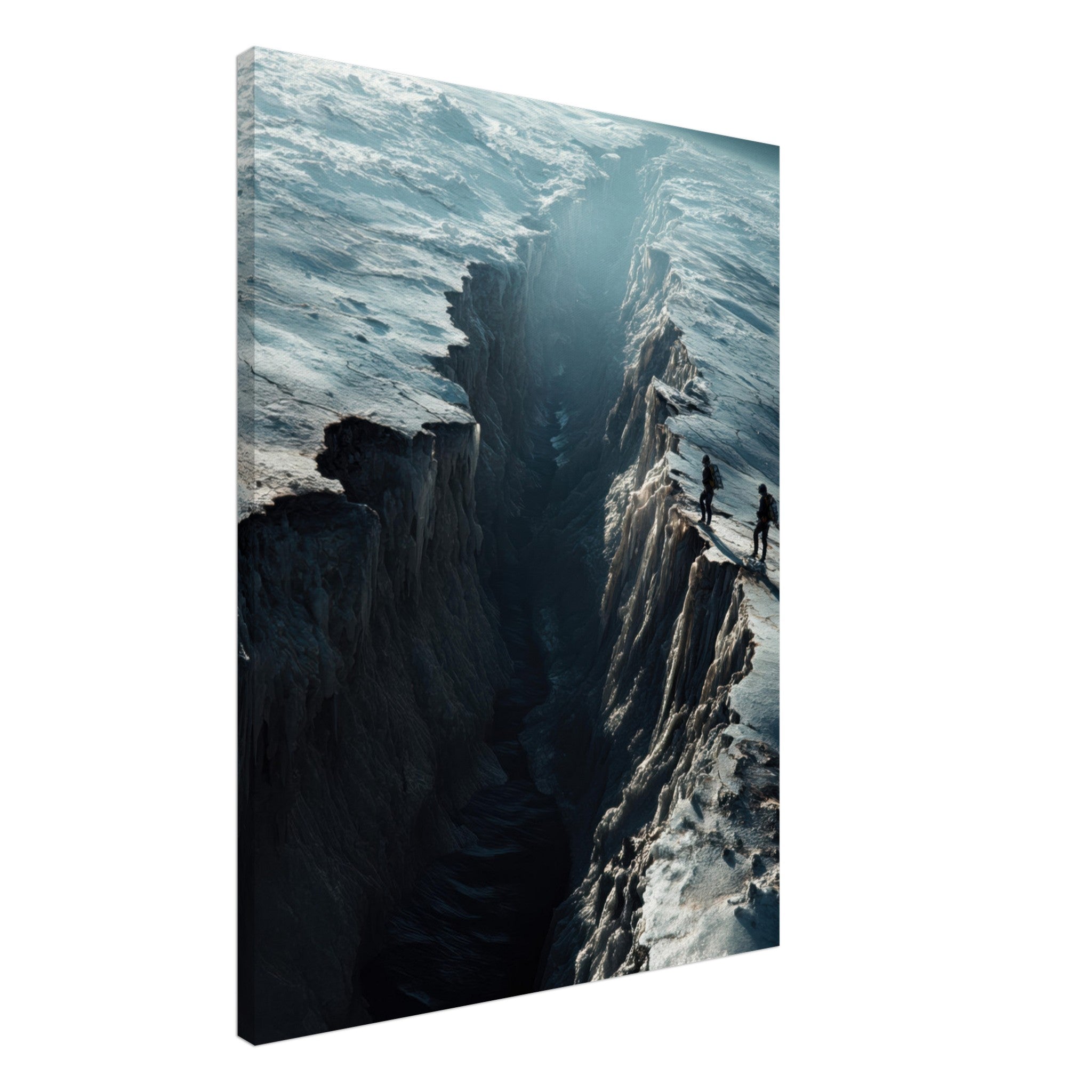Canvas Portrait - The Frozen Wasteland of Europa An expedition tea - Shop Ai Art WebShop - Digital Art online Store