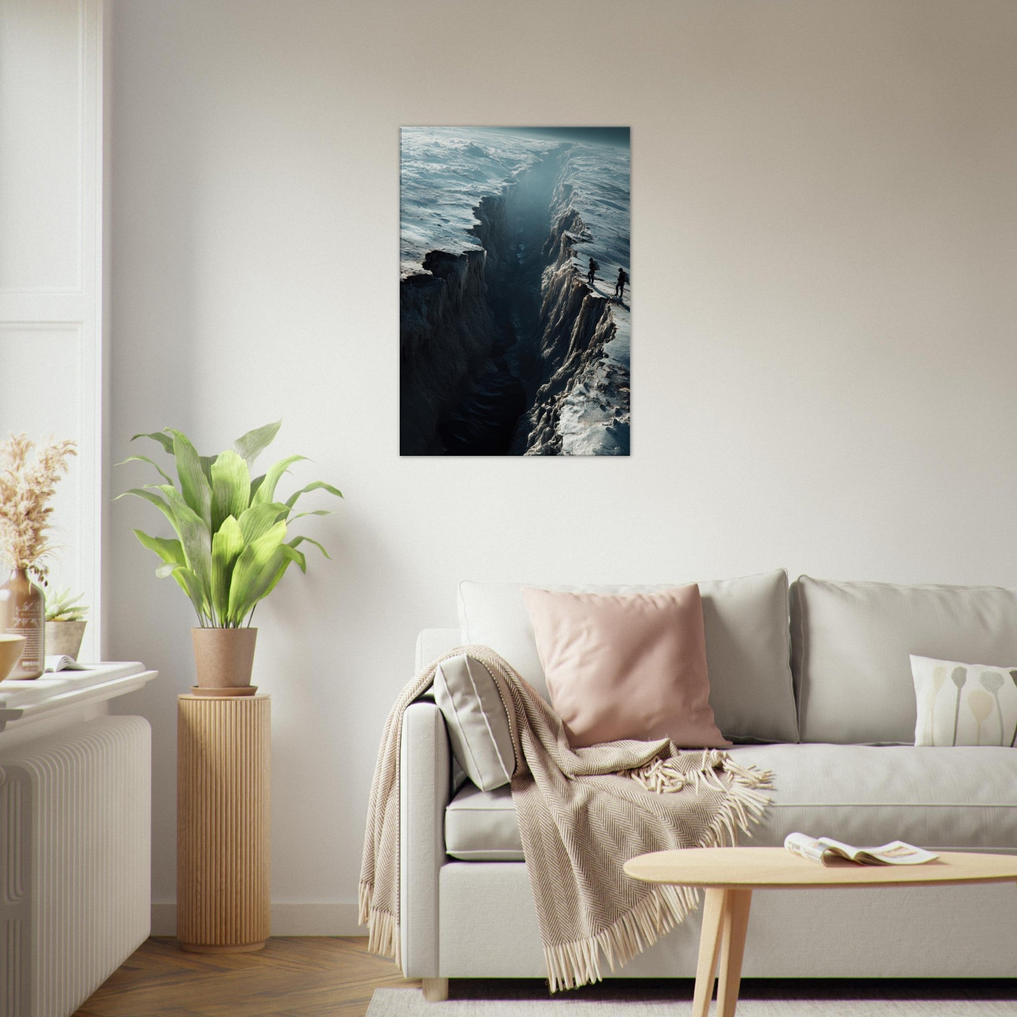 Canvas Portrait - The Frozen Wasteland of Europa An expedition tea - Shop Ai Art WebShop - Digital Art online Store