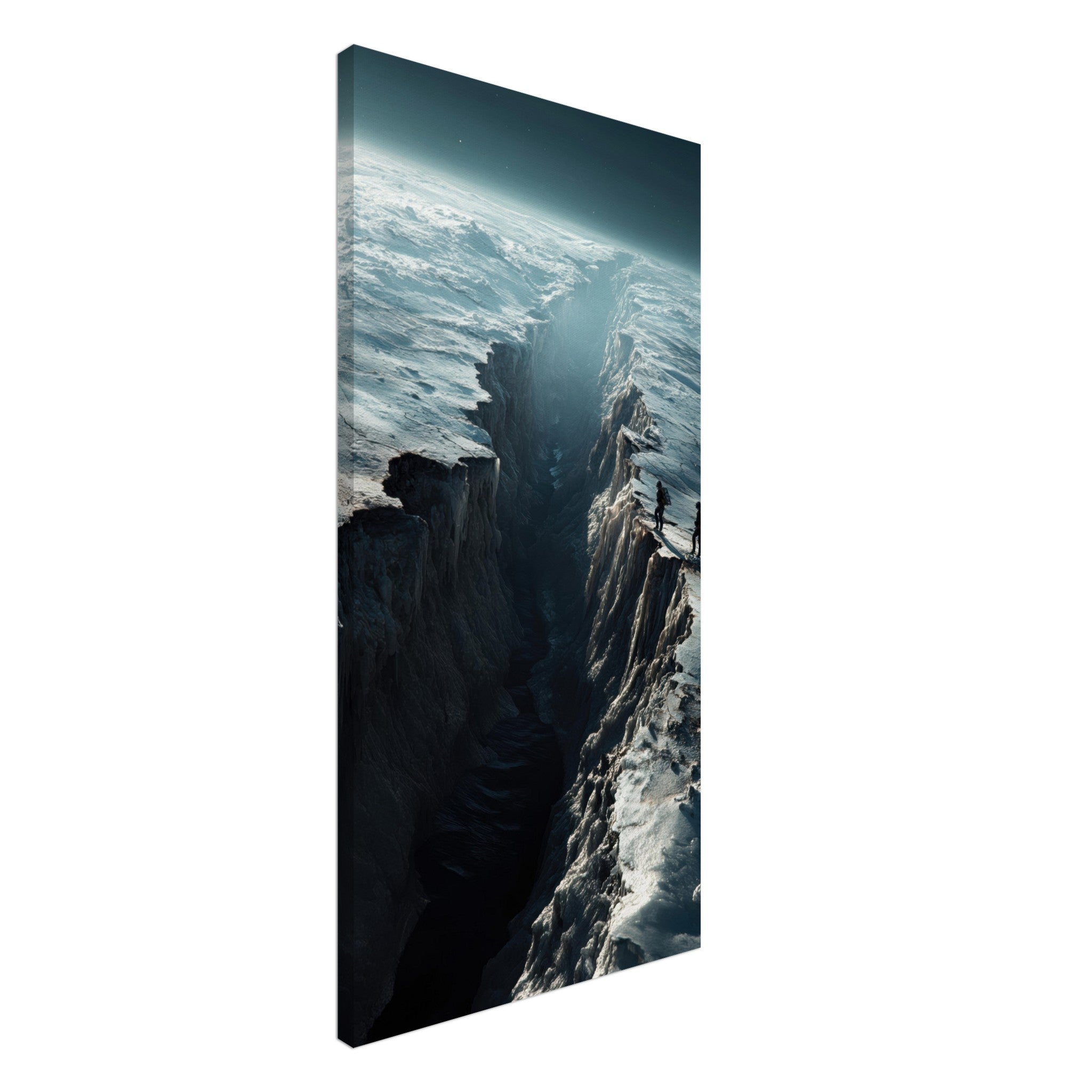 Canvas Portrait - The Frozen Wasteland of Europa An expedition tea - Shop Ai Art WebShop - Digital Art online Store