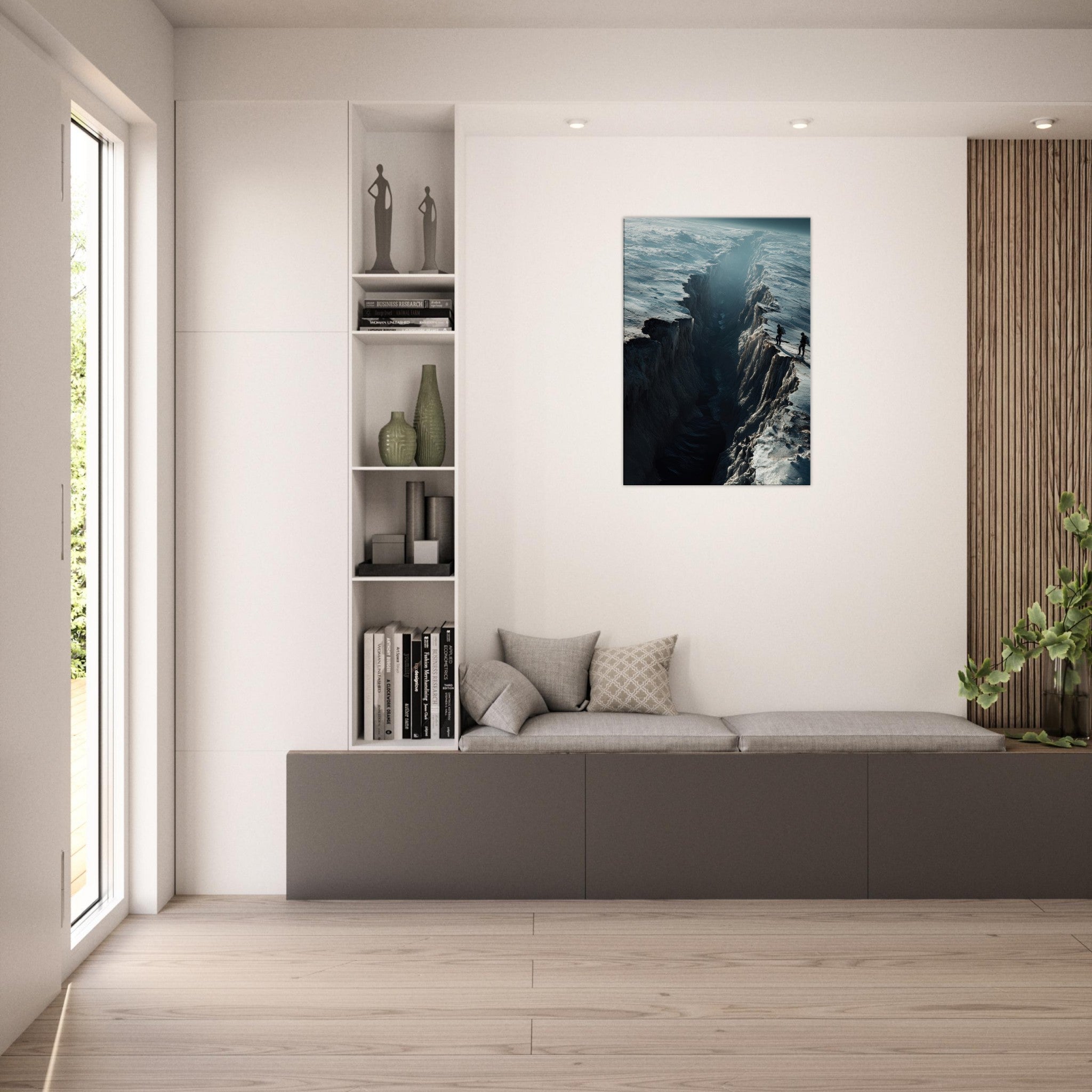 Canvas Portrait - The Frozen Wasteland of Europa An expedition tea - Shop Ai Art WebShop - Digital Art online Store