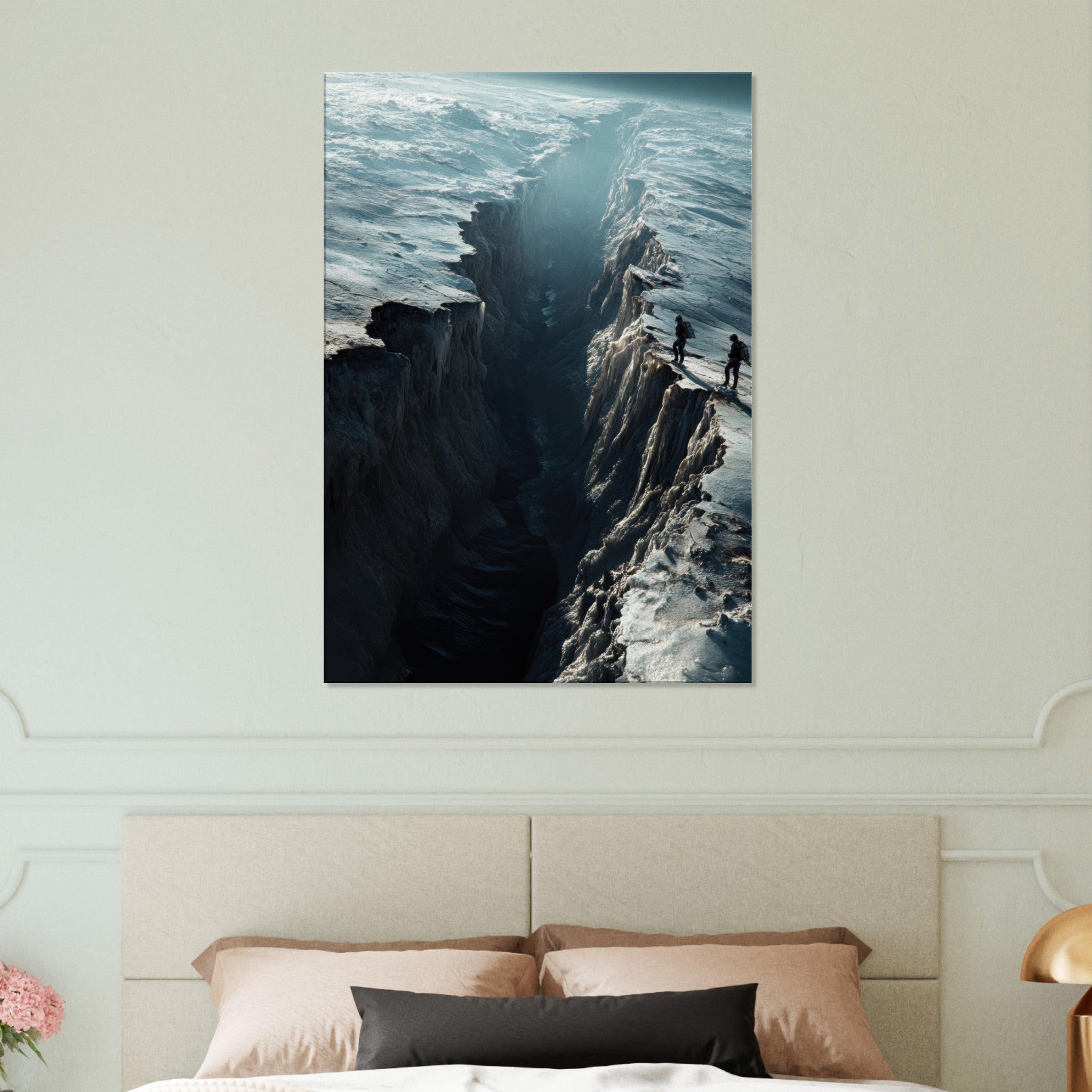 Canvas Portrait - The Frozen Wasteland of Europa An expedition tea - Shop Ai Art WebShop - Digital Art online Store