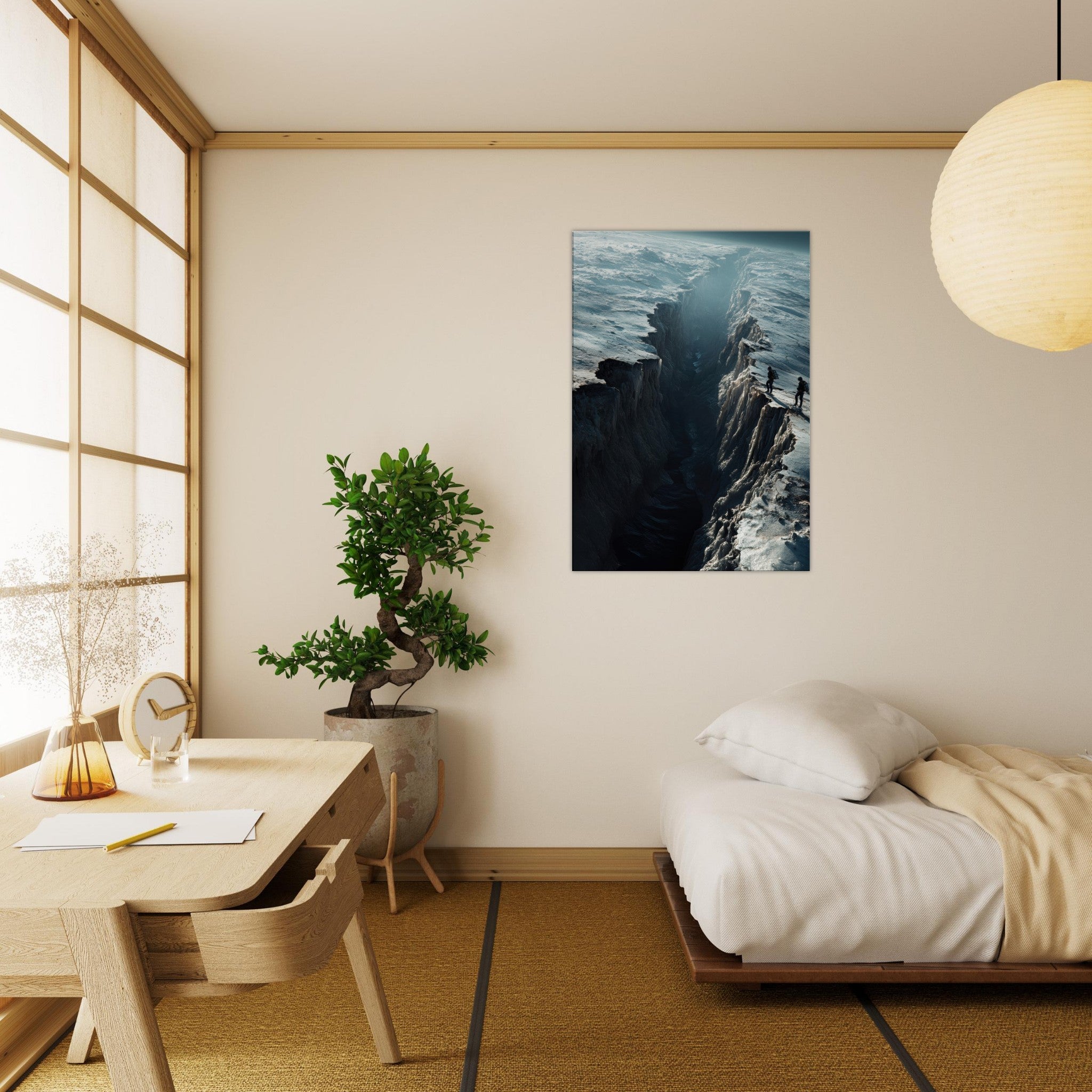 Canvas Portrait - The Frozen Wasteland of Europa An expedition tea - Shop Ai Art WebShop - Digital Art online Store