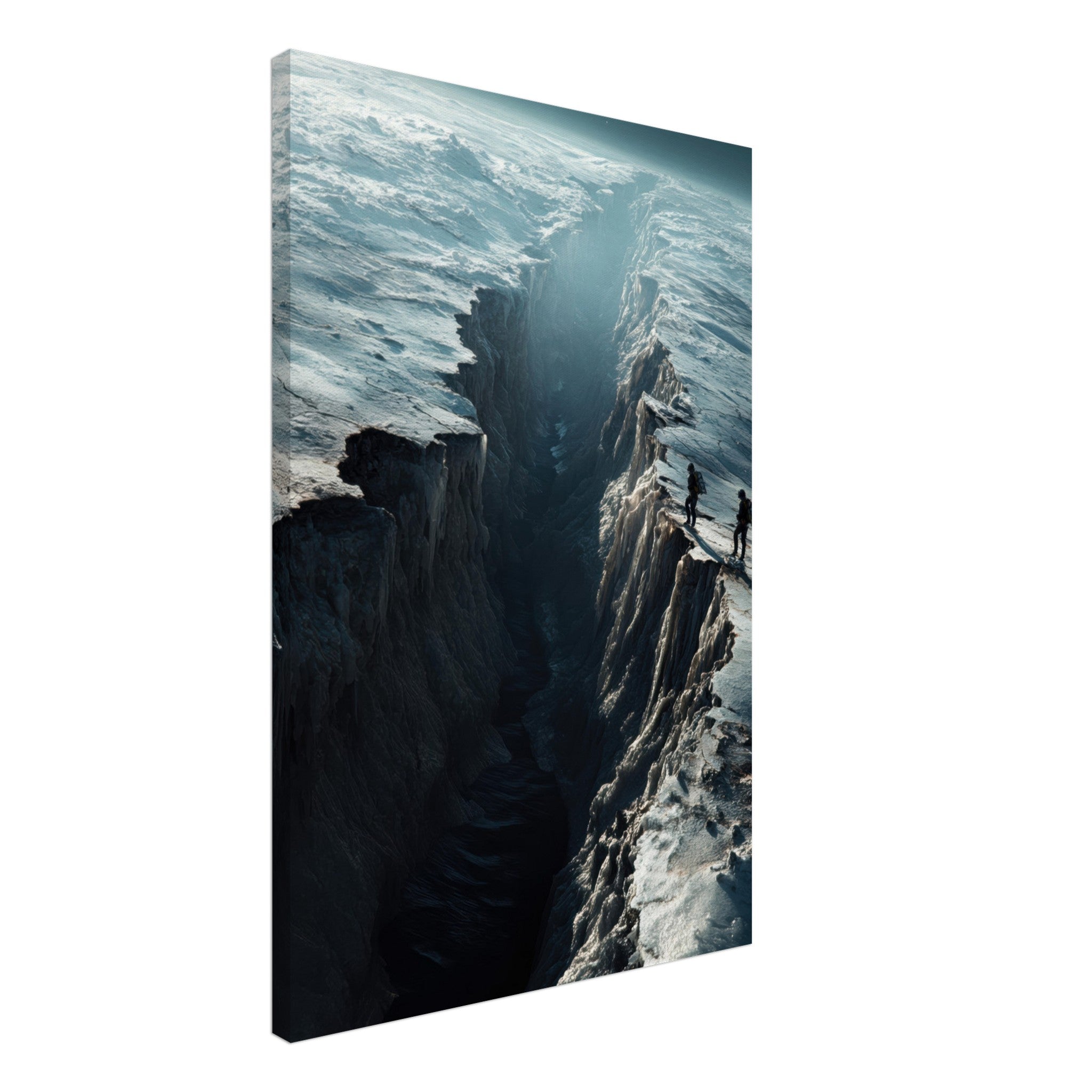 Canvas Portrait - The Frozen Wasteland of Europa An expedition tea - Shop Ai Art WebShop - Digital Art online Store