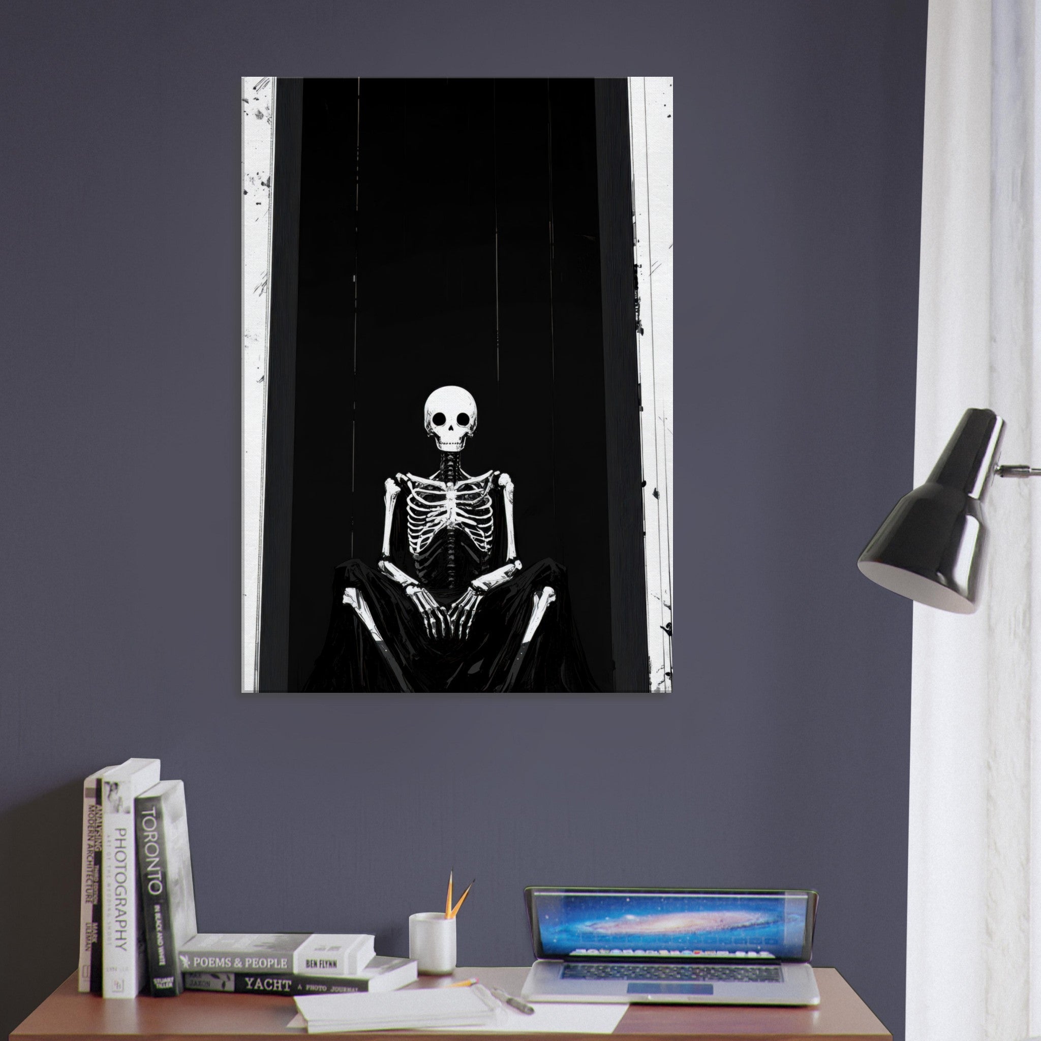 Canvas Portrait - The Hollow King A haunting minimalist piece feat - Shop Ai Art WebShop - Digital Art online Store