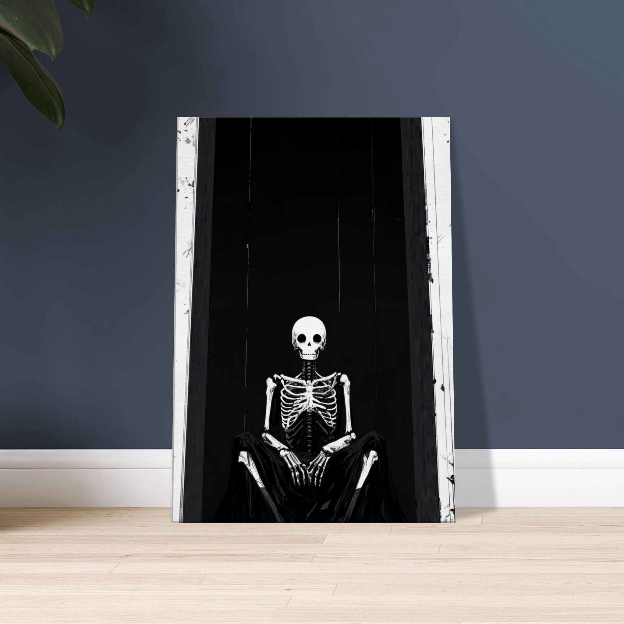 Canvas Portrait - The Hollow King A haunting minimalist piece feat - Shop Ai Art WebShop - Digital Art online Store
