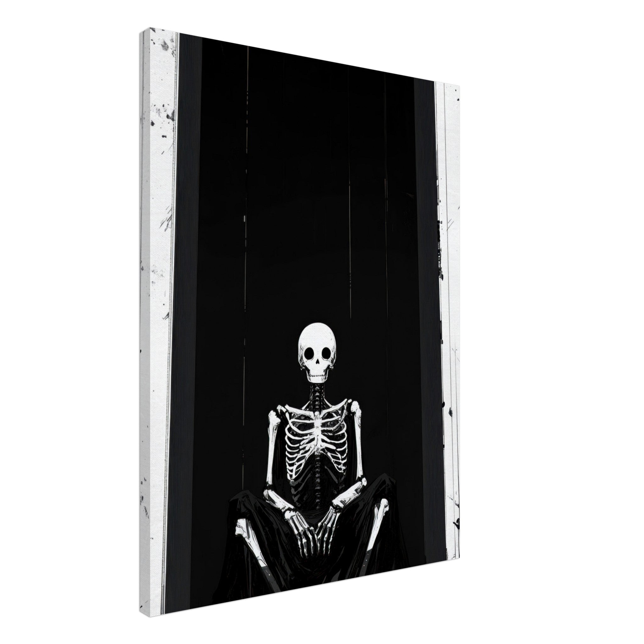 Canvas Portrait - The Hollow King A haunting minimalist piece feat - Shop Ai Art WebShop - Digital Art online Store