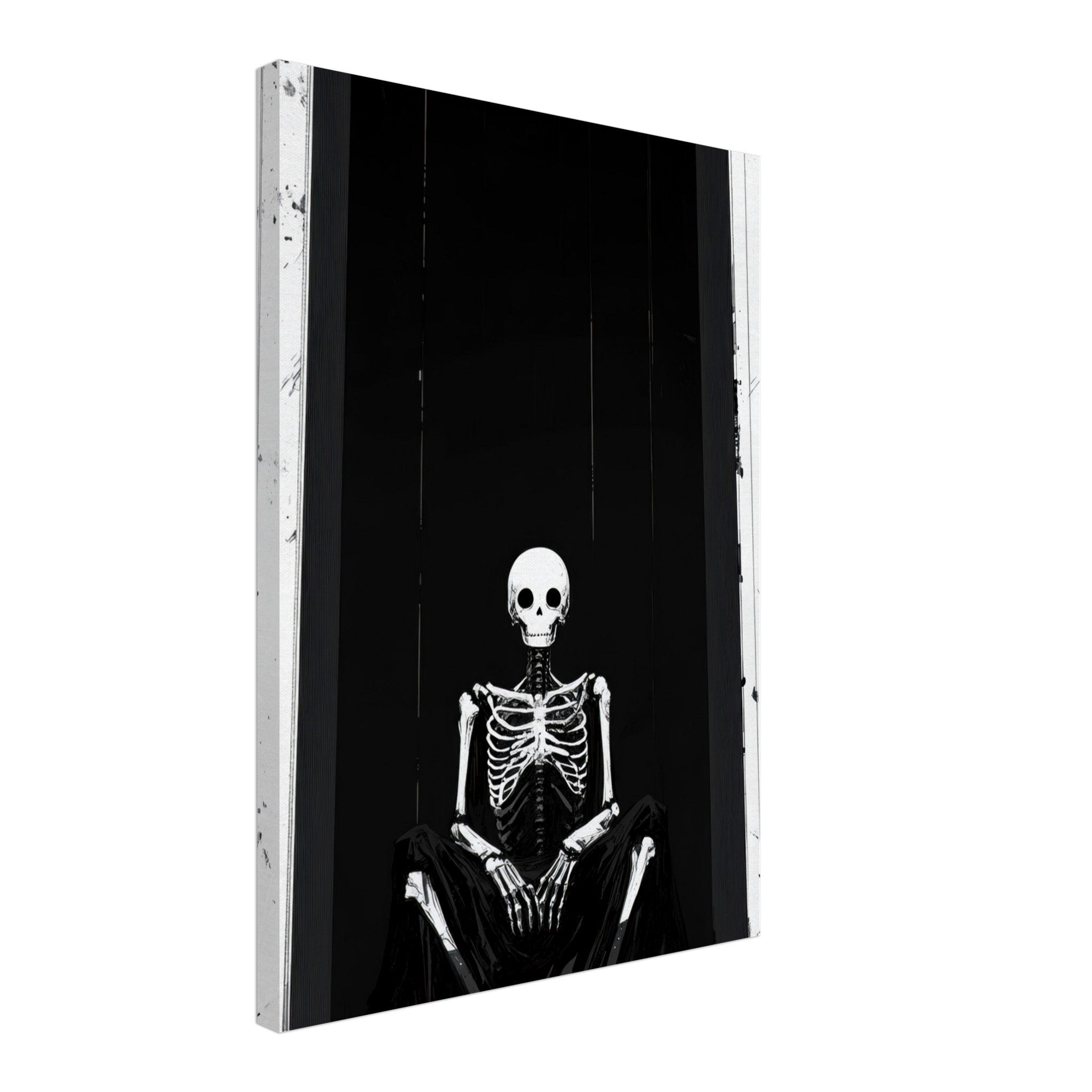 Canvas Portrait - The Hollow King A haunting minimalist piece feat - Shop Ai Art WebShop - Digital Art online Store