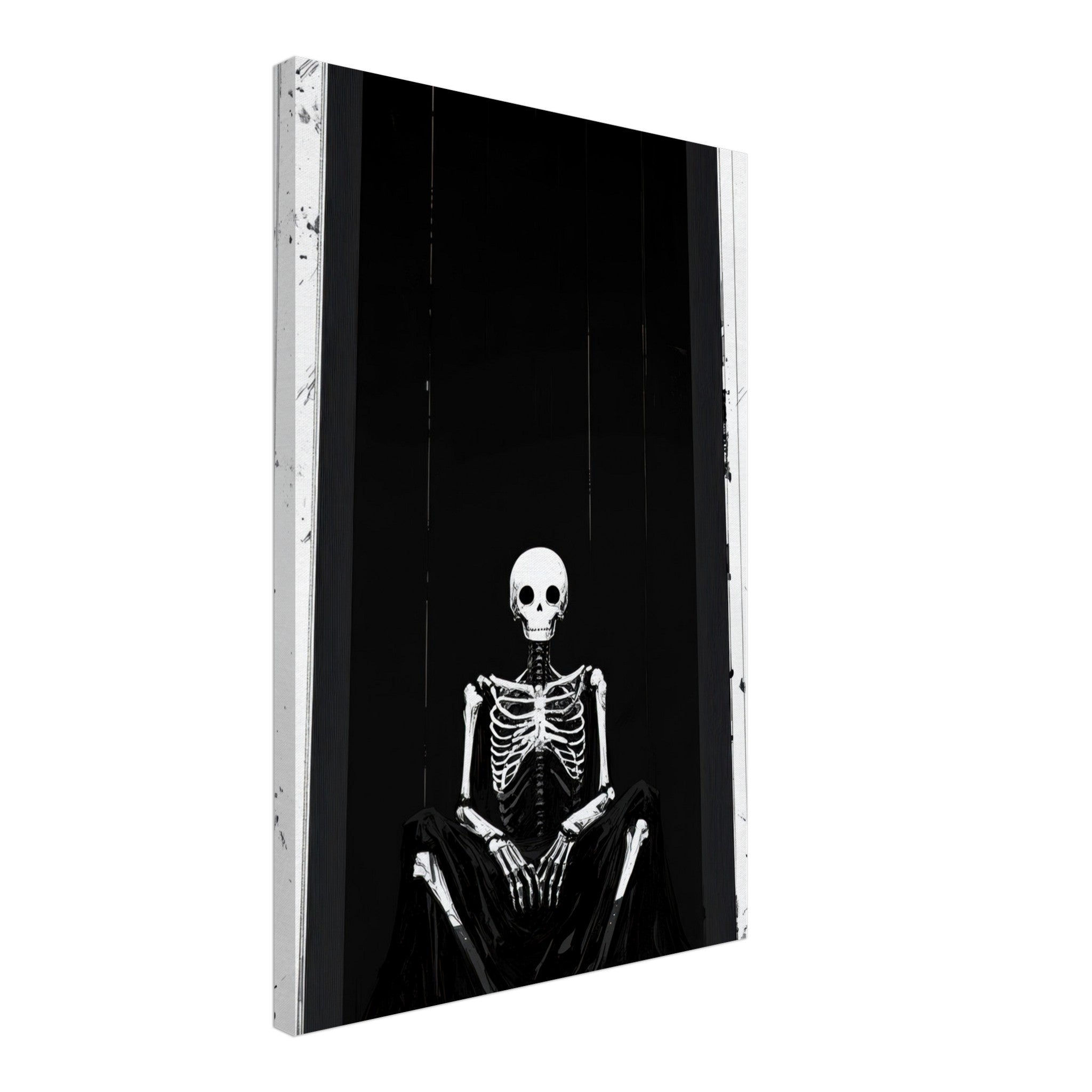 Canvas Portrait - The Hollow King A haunting minimalist piece feat - Shop Ai Art WebShop - Digital Art online Store