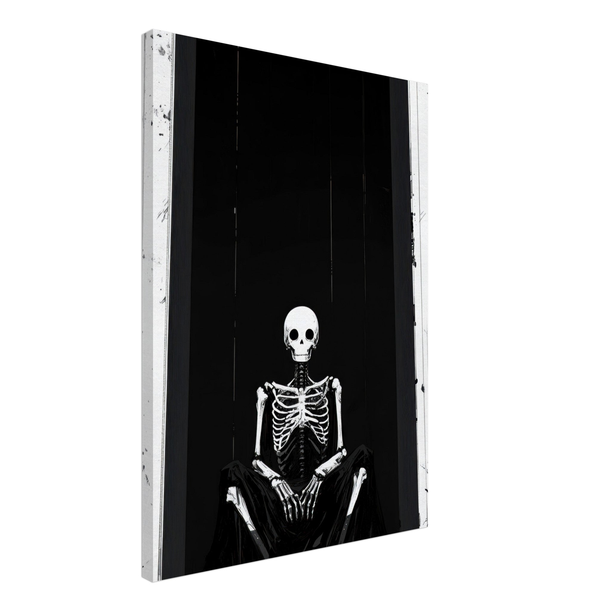 Canvas Portrait - The Hollow King A haunting minimalist piece feat - Shop Ai Art WebShop - Digital Art online Store