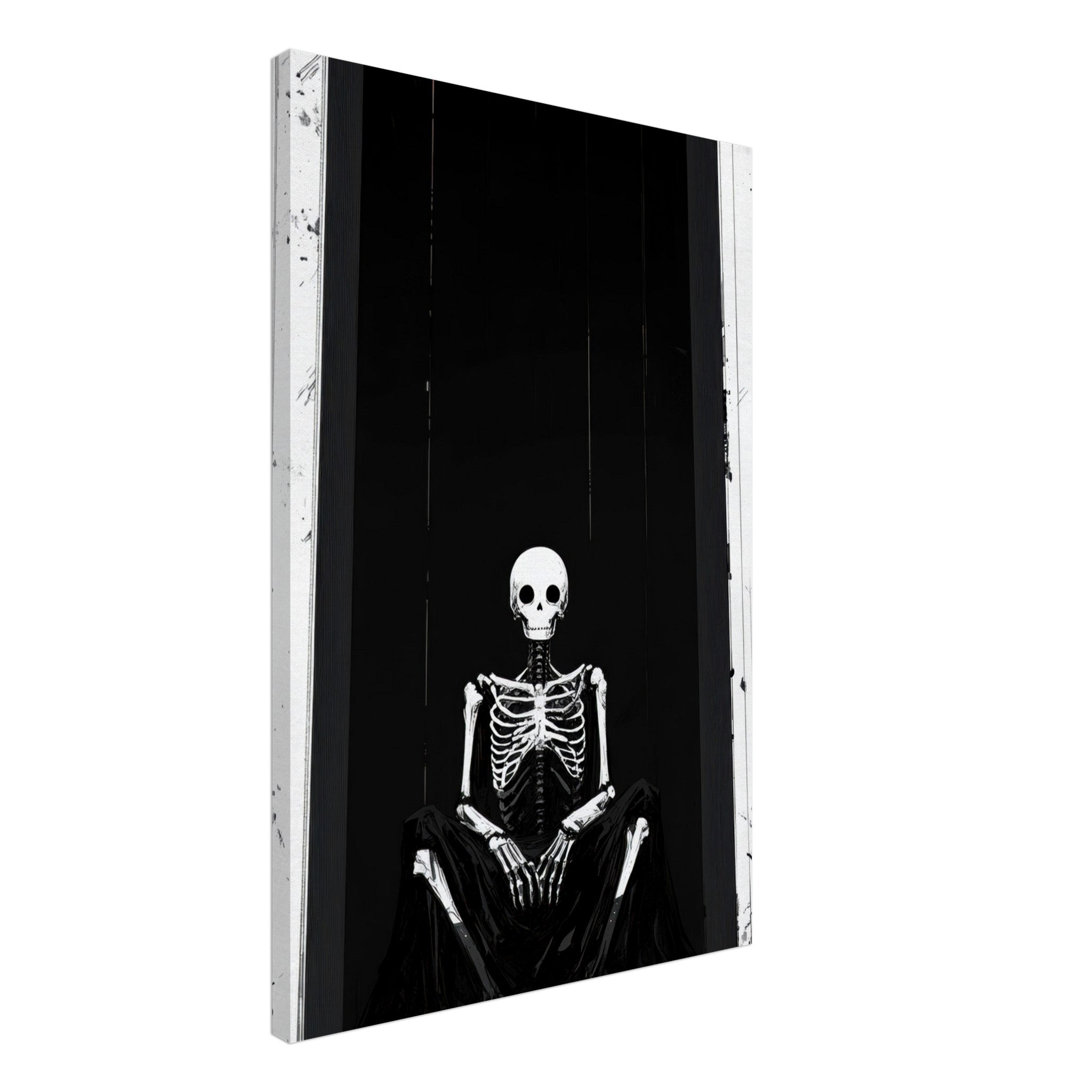 Canvas Portrait - The Hollow King A haunting minimalist piece feat - Shop Ai Art WebShop - Digital Art online Store