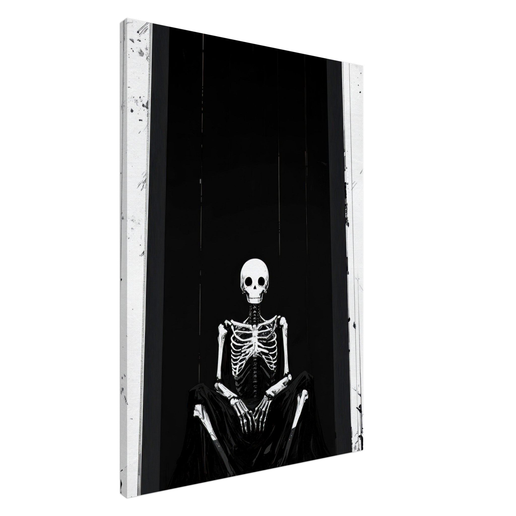 Canvas Portrait - The Hollow King A haunting minimalist piece feat - Shop Ai Art WebShop - Digital Art online Store