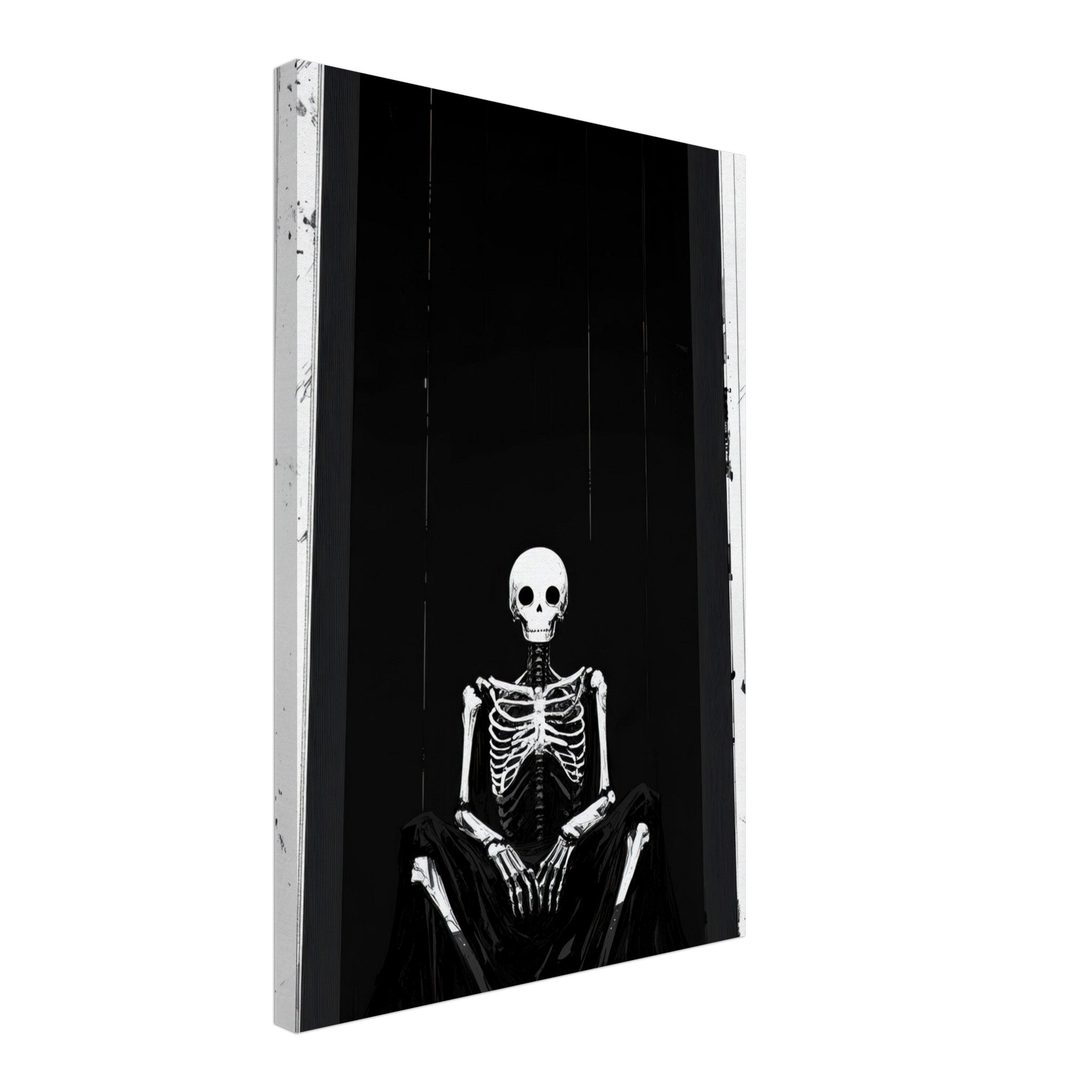Canvas Portrait - The Hollow King A haunting minimalist piece feat - Shop Ai Art WebShop - Digital Art online Store