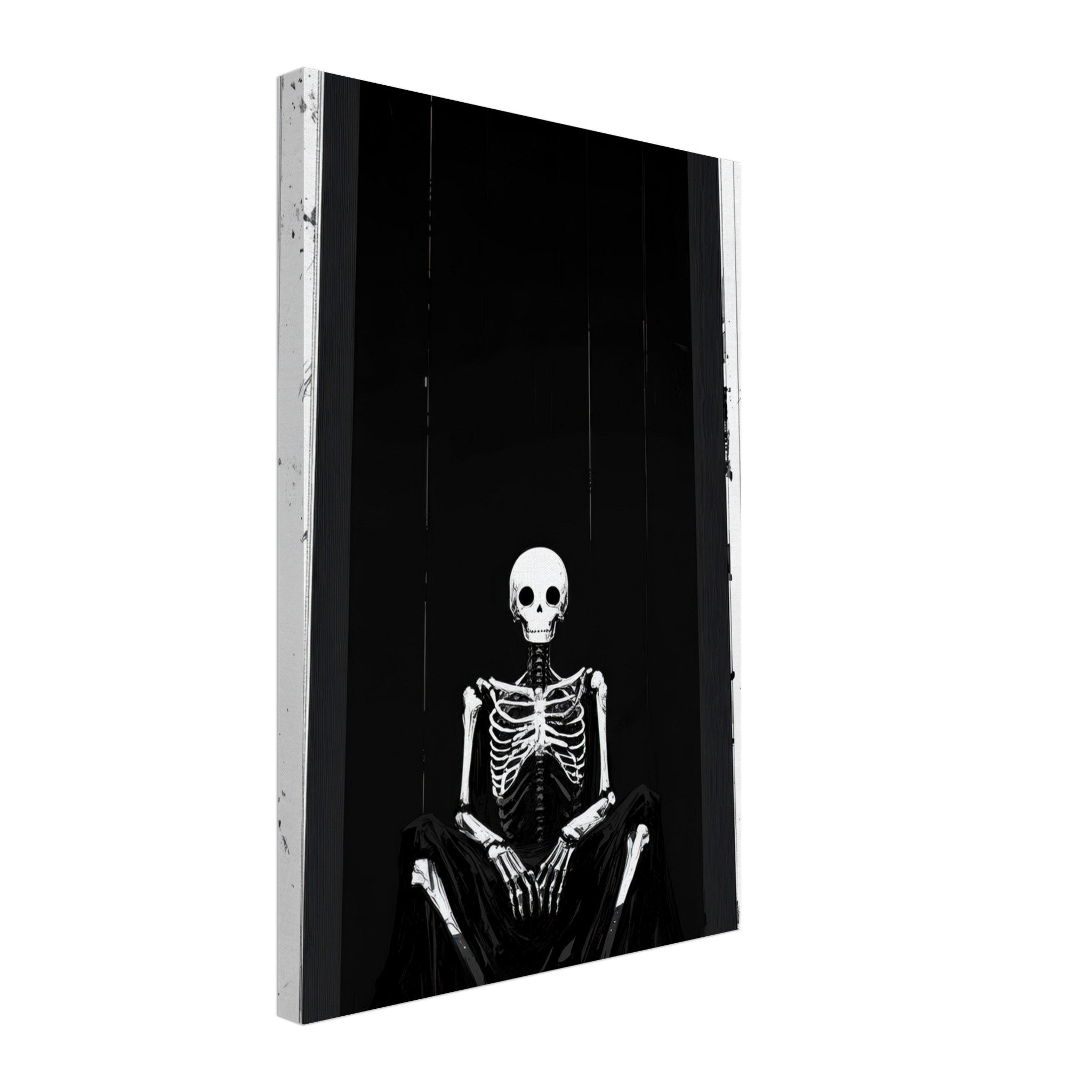 Canvas Portrait - The Hollow King A haunting minimalist piece feat - Shop Ai Art WebShop - Digital Art online Store