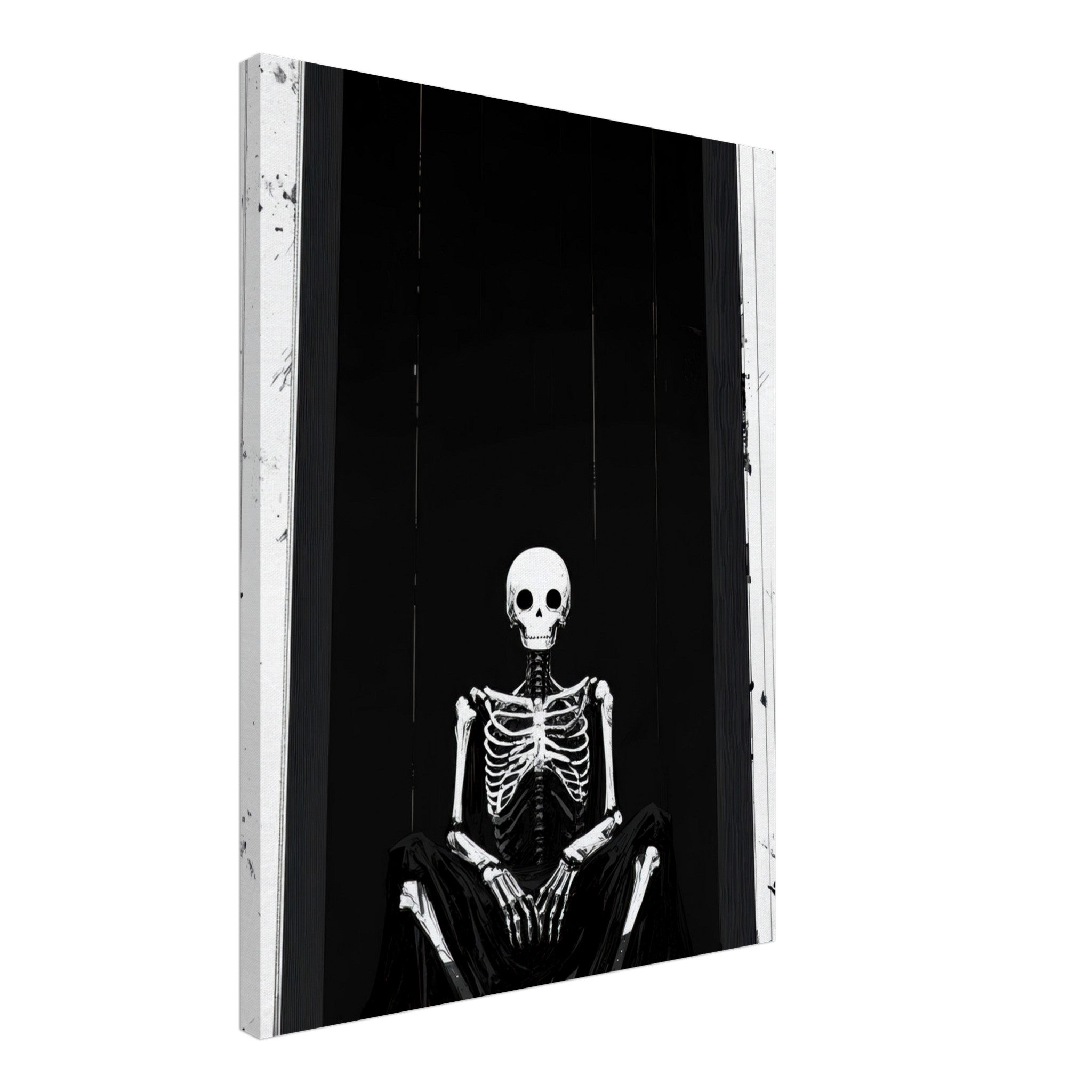 Canvas Portrait - The Hollow King A haunting minimalist piece feat - Shop Ai Art WebShop - Digital Art online Store