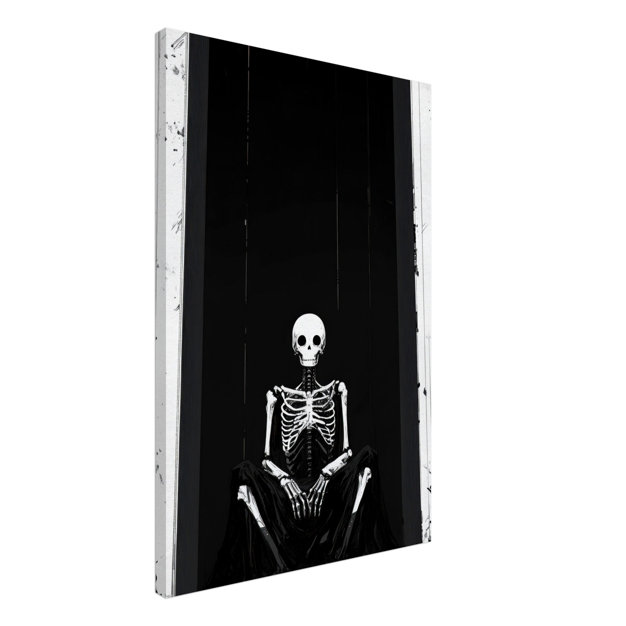 Canvas Portrait - The Hollow King A haunting minimalist piece feat - Shop Ai Art WebShop - Digital Art online Store