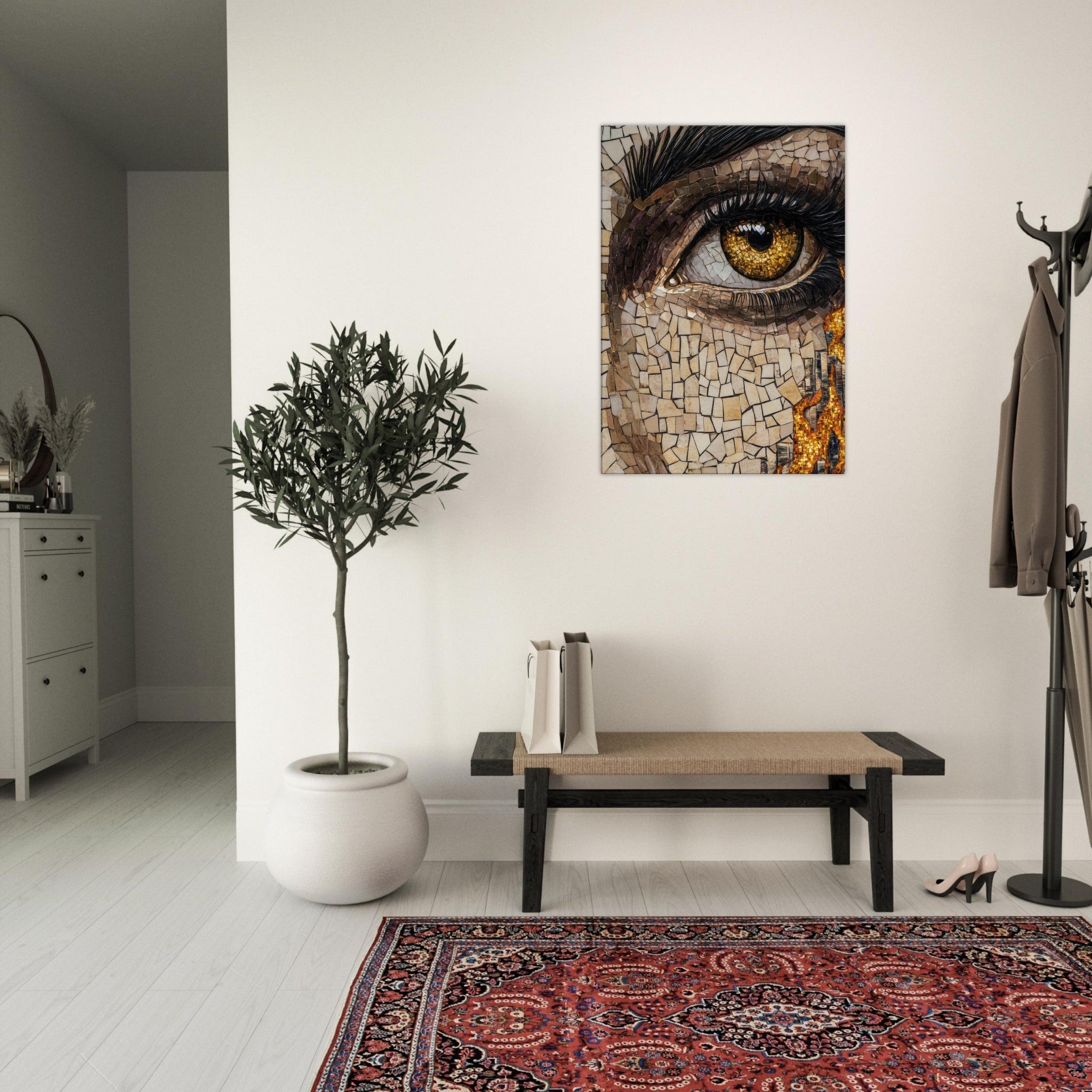 Canvas Portrait - The Oracles Forbidden Prophecy Byzantine Mosaic 2 - Shop Ai Art WebShop - Digital Art online Store