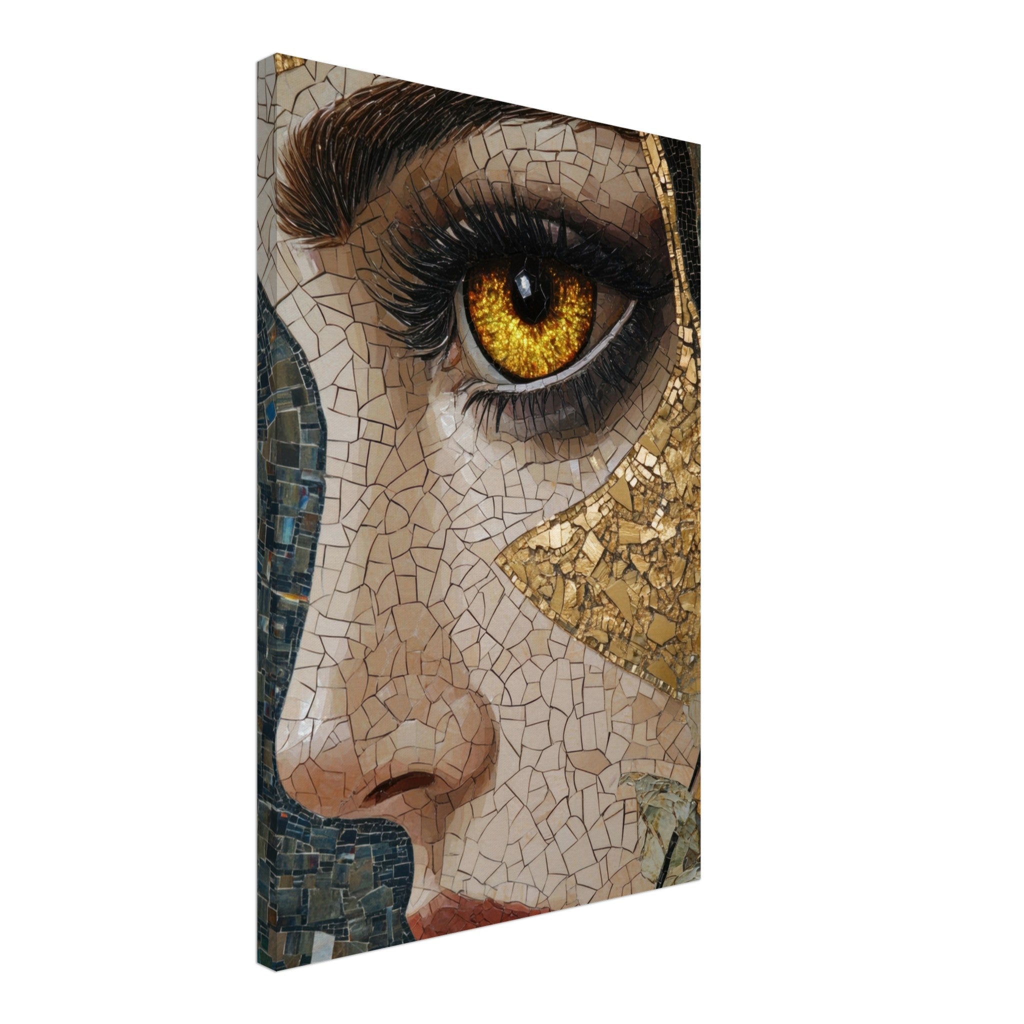 Canvas Portrait - The Oracles Forbidden Prophecy Byzantine Mosaic - Shop Ai Art WebShop - Digital Art online Store
