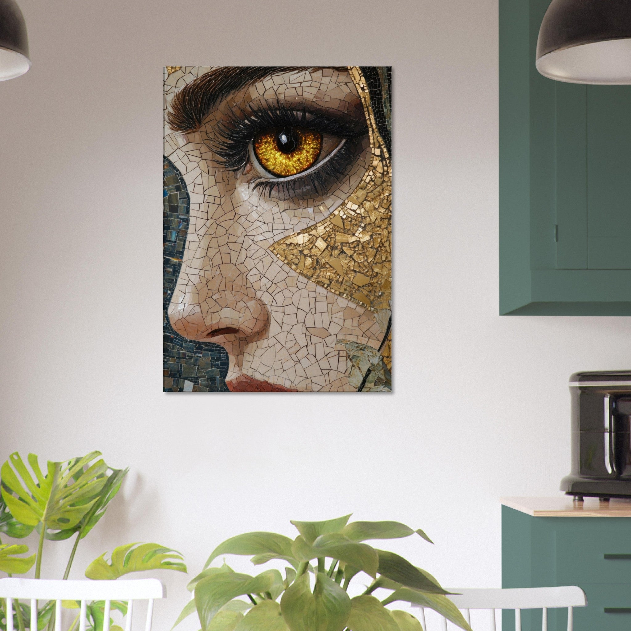 Canvas Portrait - The Oracles Forbidden Prophecy Byzantine Mosaic - Shop Ai Art WebShop - Digital Art online Store