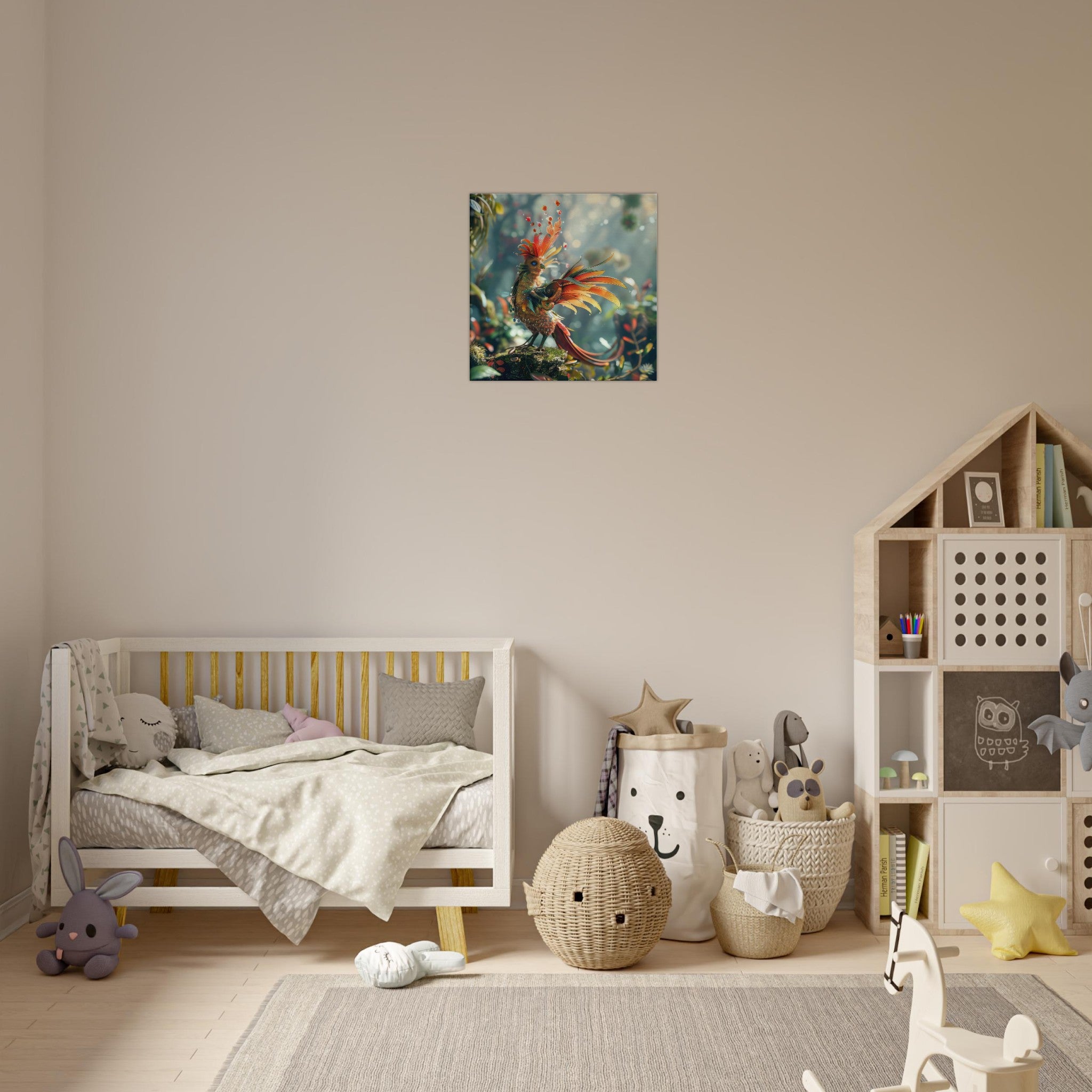 Canvas Square - Amazing fantasy world with fantasy creatures 55m birds 6 - Shop Ai Art WebShop - Digital Art online Store