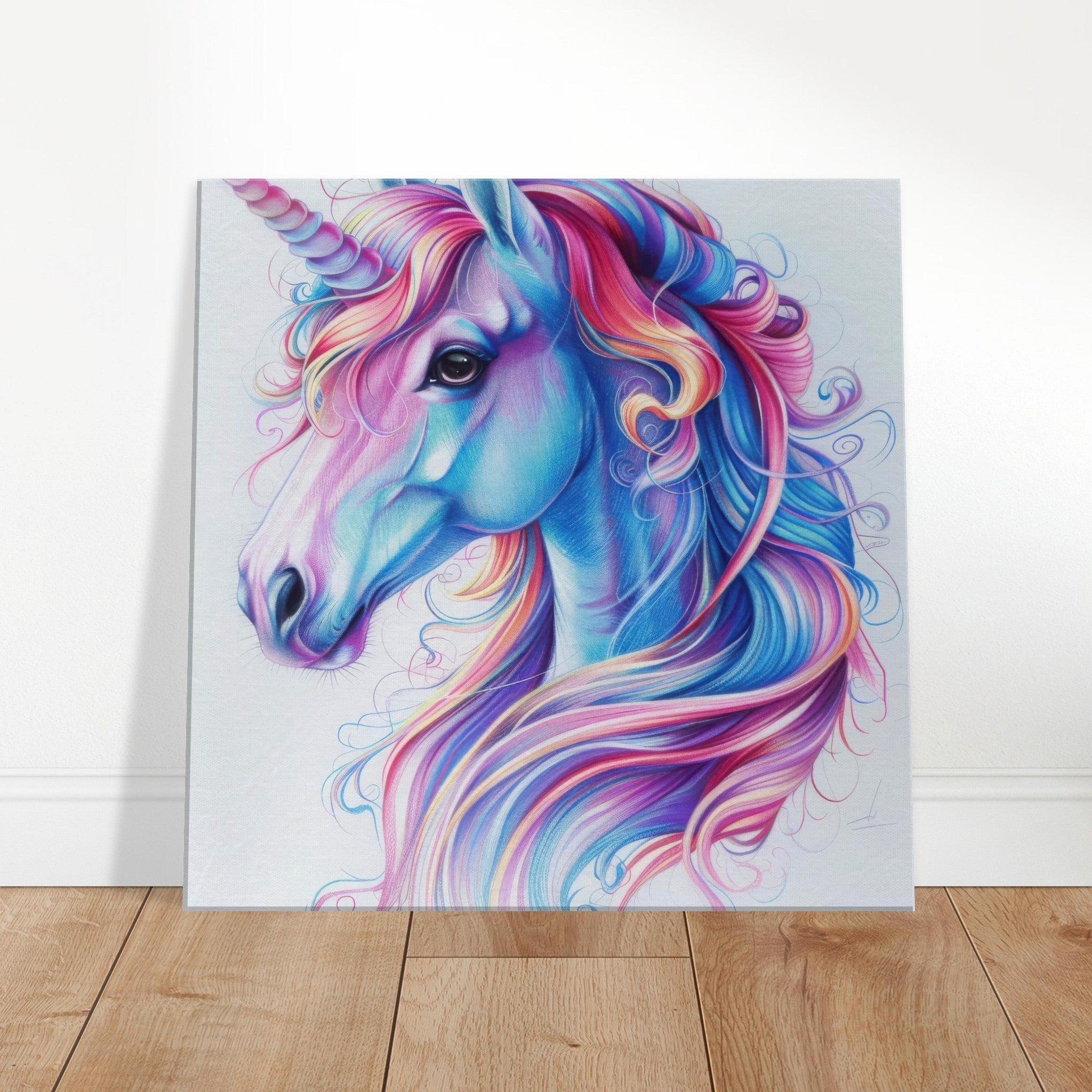 Canvas Square - Children Kids Room Art Unicorn Fantasy 2 - Shop Ai Art WebShop - Digital Art online Store