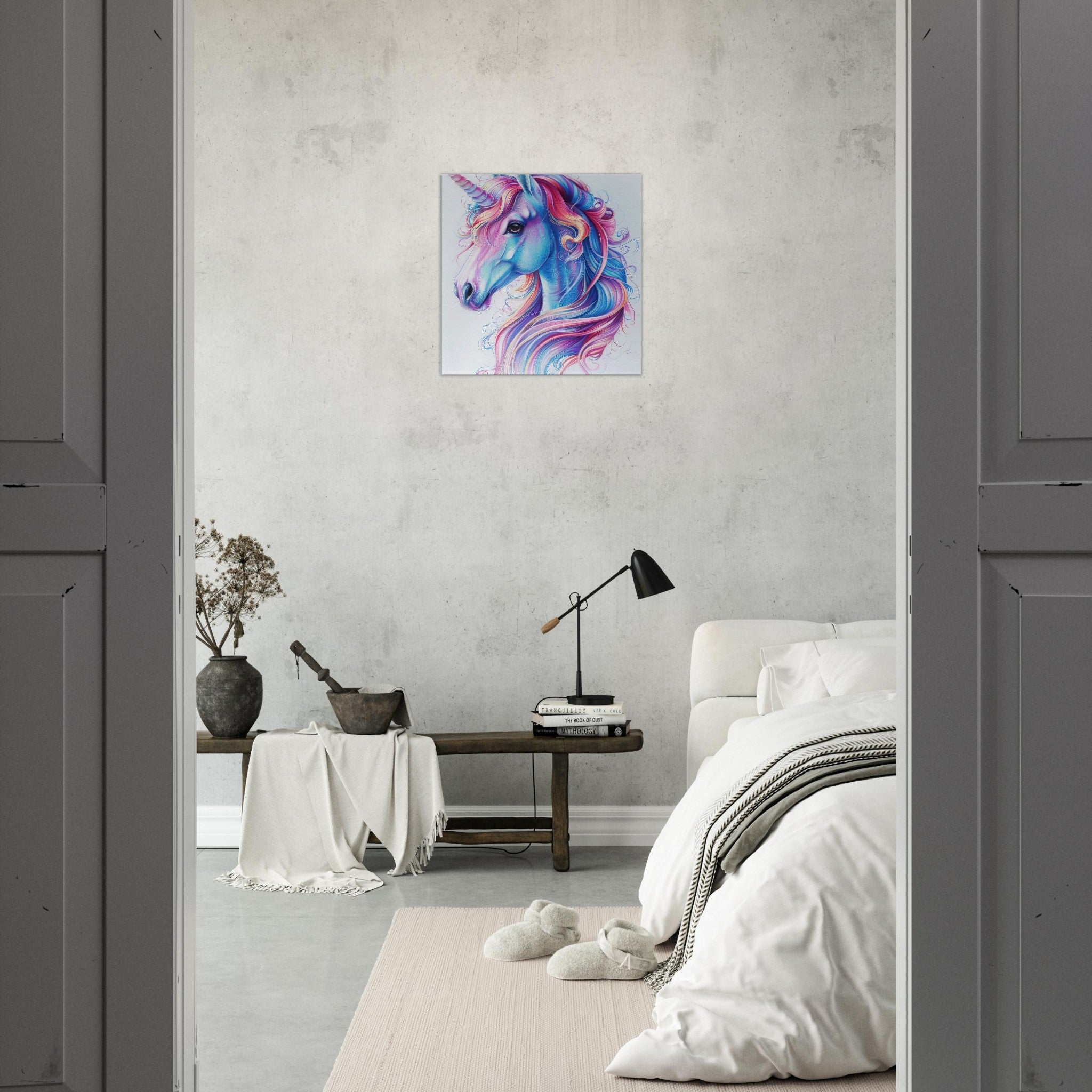 Canvas Square - Children Kids Room Art Unicorn Fantasy 2 - Shop Ai Art WebShop - Digital Art online Store