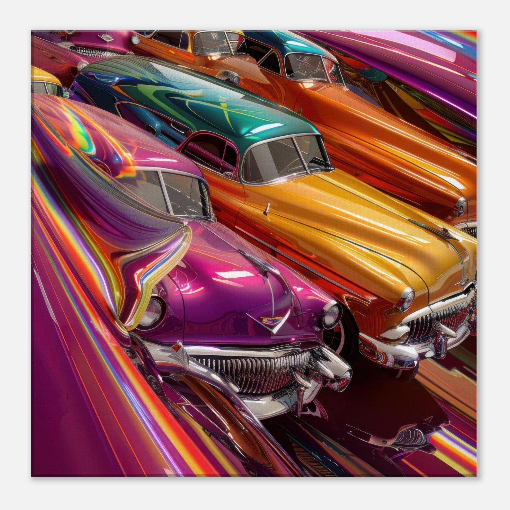 Canvas Square - Classic Cars Art - Shop Ai Art WebShop - Digital Art online Store