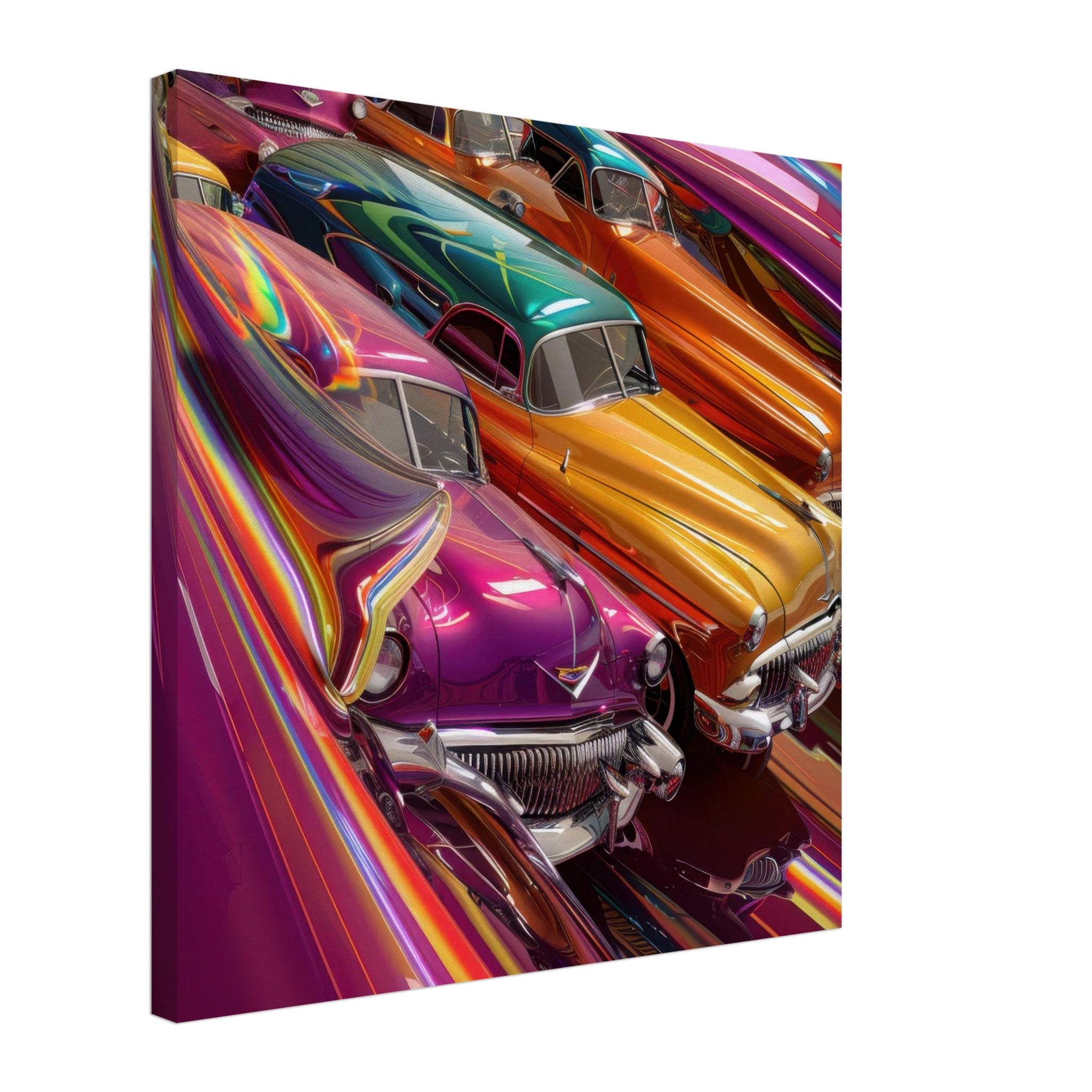 Canvas Square - Classic Cars Art - Shop Ai Art WebShop - Digital Art online Store