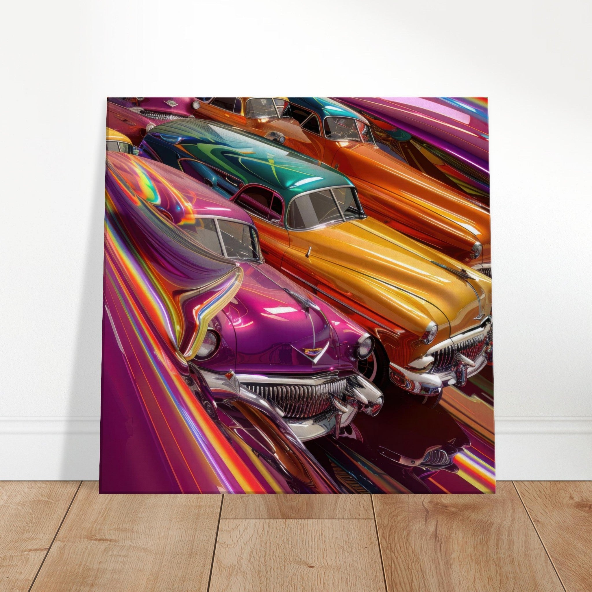 Canvas Square - Classic Cars Art - Shop Ai Art WebShop - Digital Art online Store