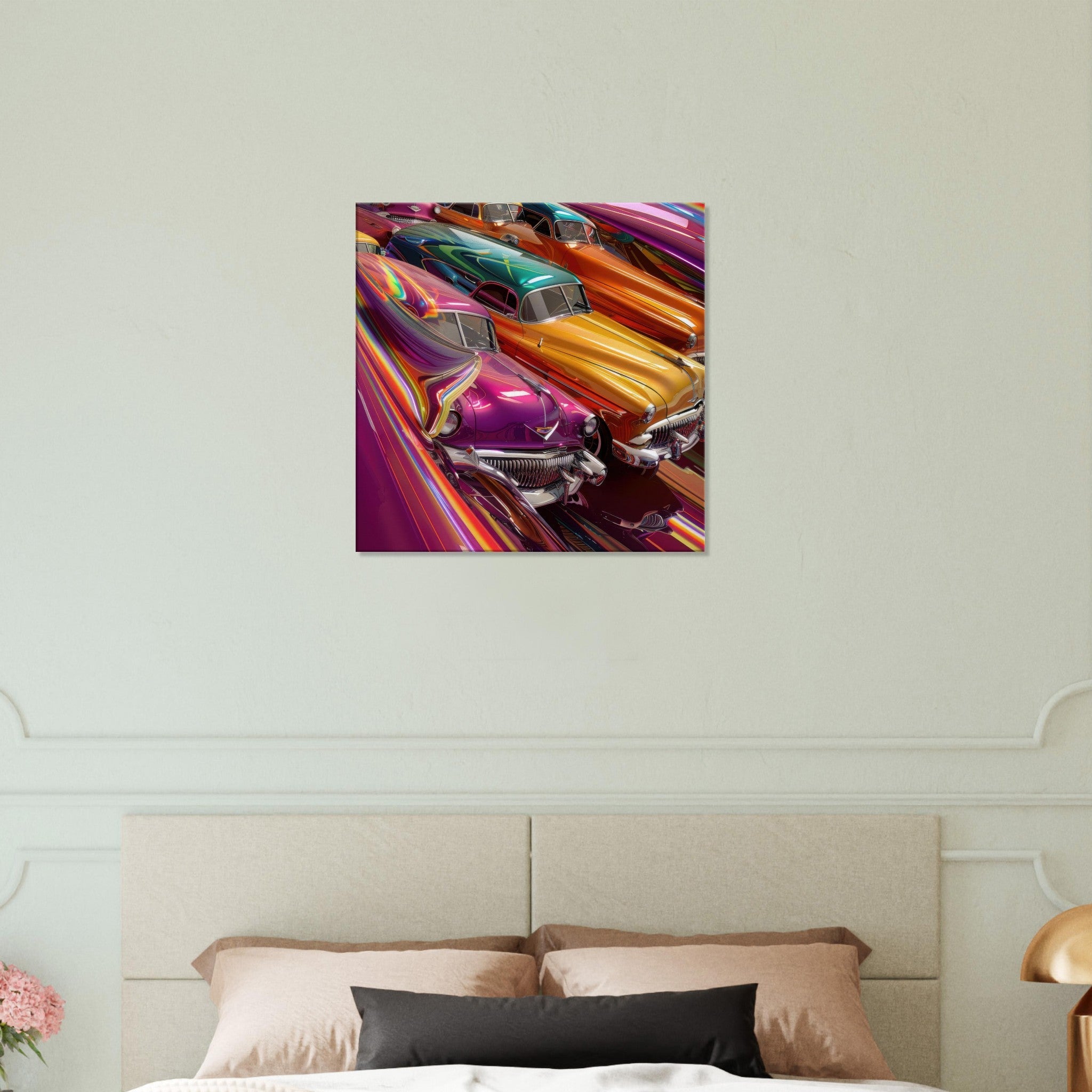 Canvas Square - Classic Cars Art - Shop Ai Art WebShop - Digital Art online Store