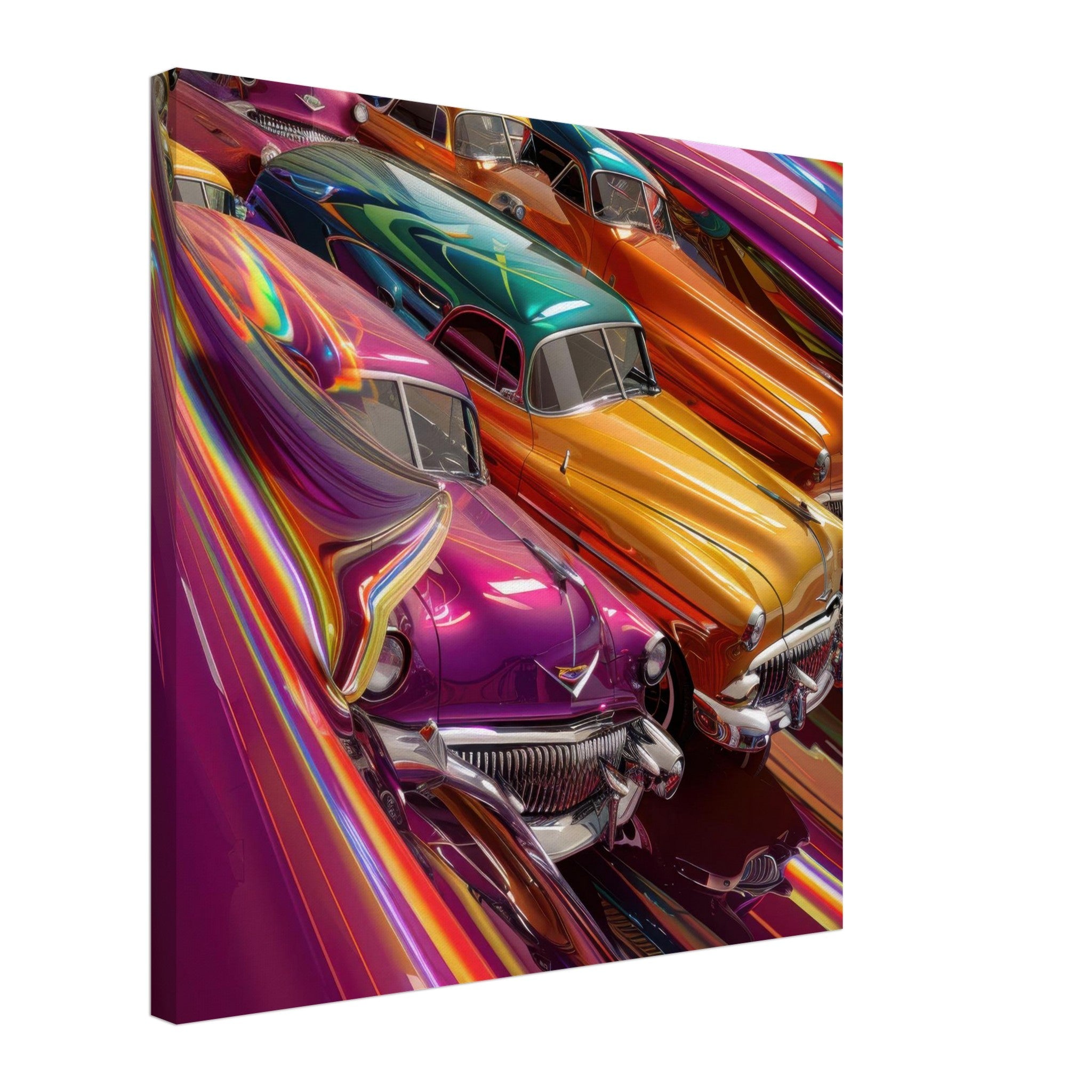 Canvas Square - Classic Cars Art - Shop Ai Art WebShop - Digital Art online Store