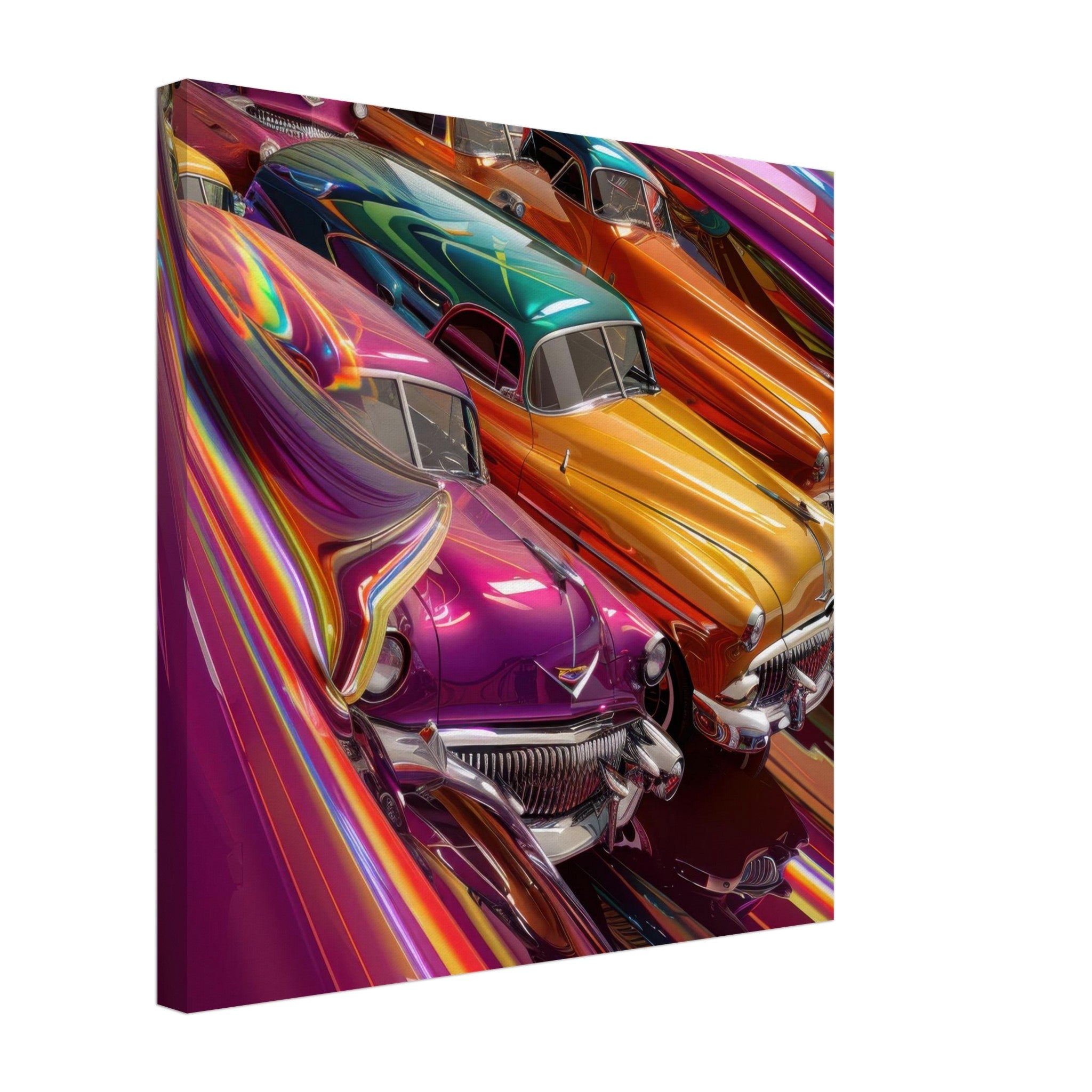 Canvas Square - Classic Cars Art - Shop Ai Art WebShop - Digital Art online Store