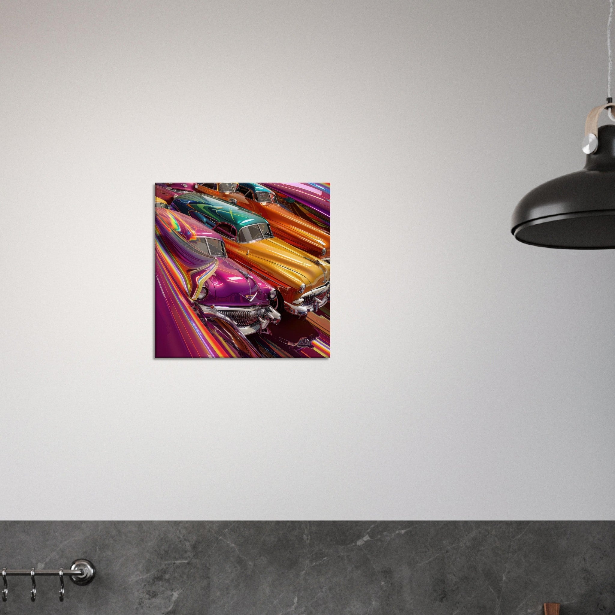Canvas Square - Classic Cars Art - Shop Ai Art WebShop - Digital Art online Store