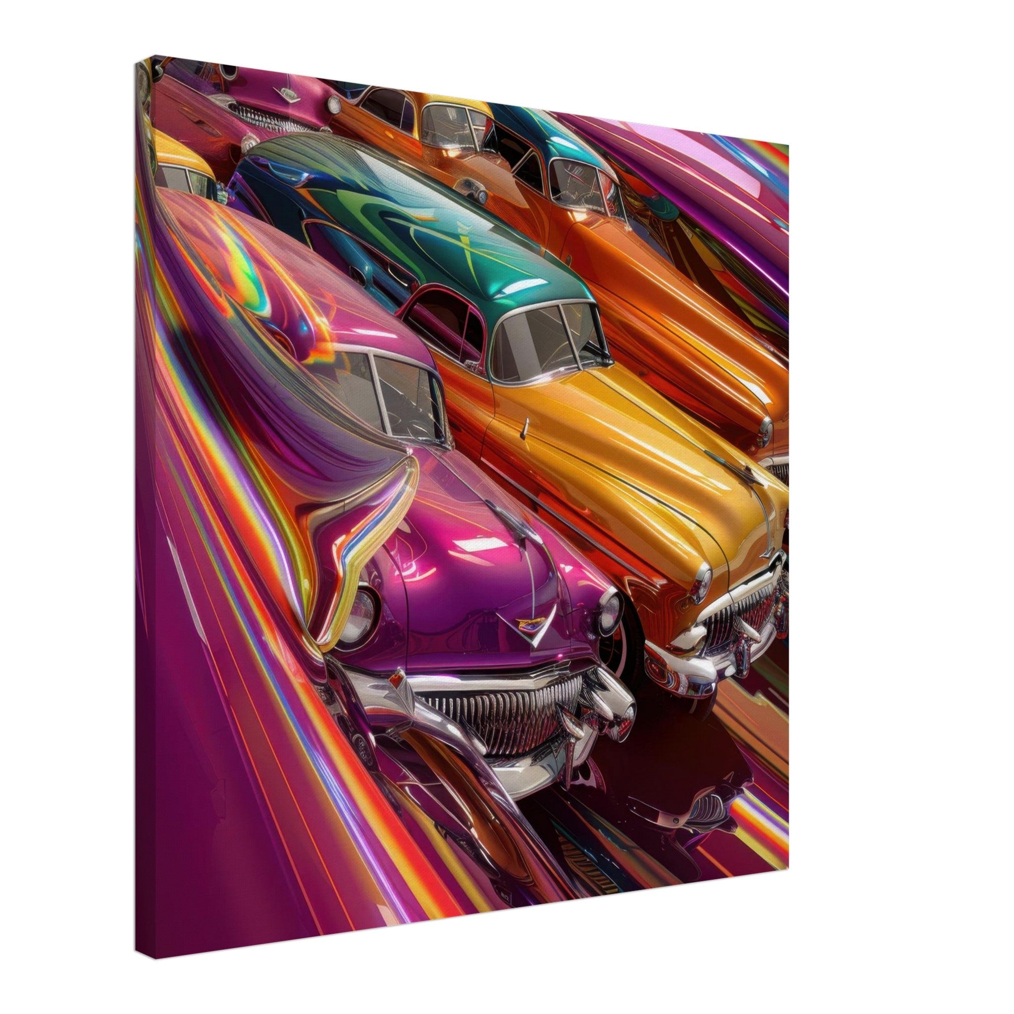 Canvas Square - Classic Cars Art - Shop Ai Art WebShop - Digital Art online Store