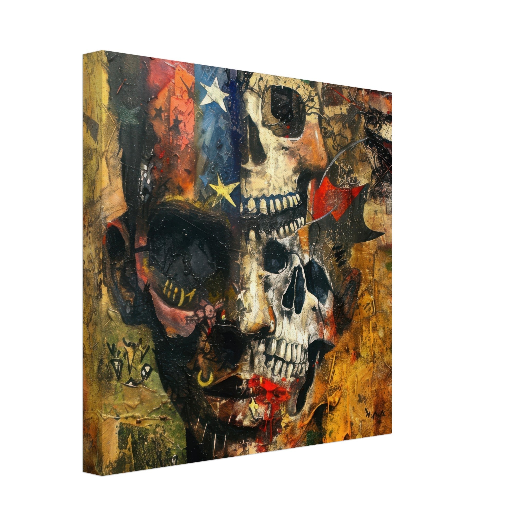 Canvas Square - Expressionism art style American ancestors 2 - Shop Ai Art WebShop - Digital Art online Store