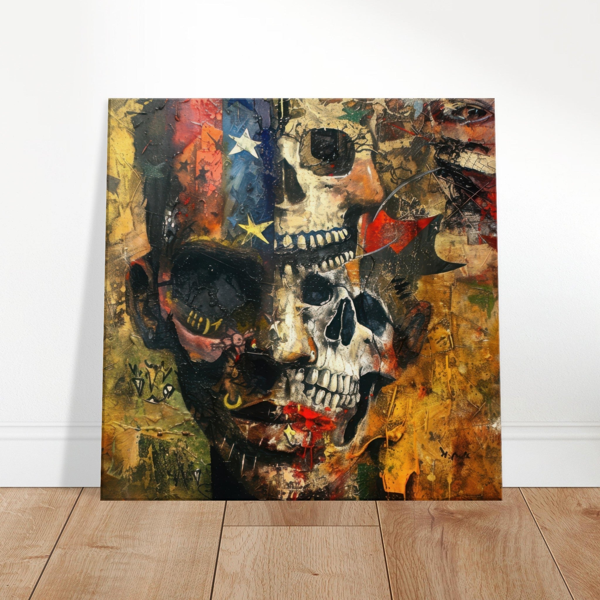 Canvas Square - Expressionism art style American ancestors 2 - Shop Ai Art WebShop - Digital Art online Store