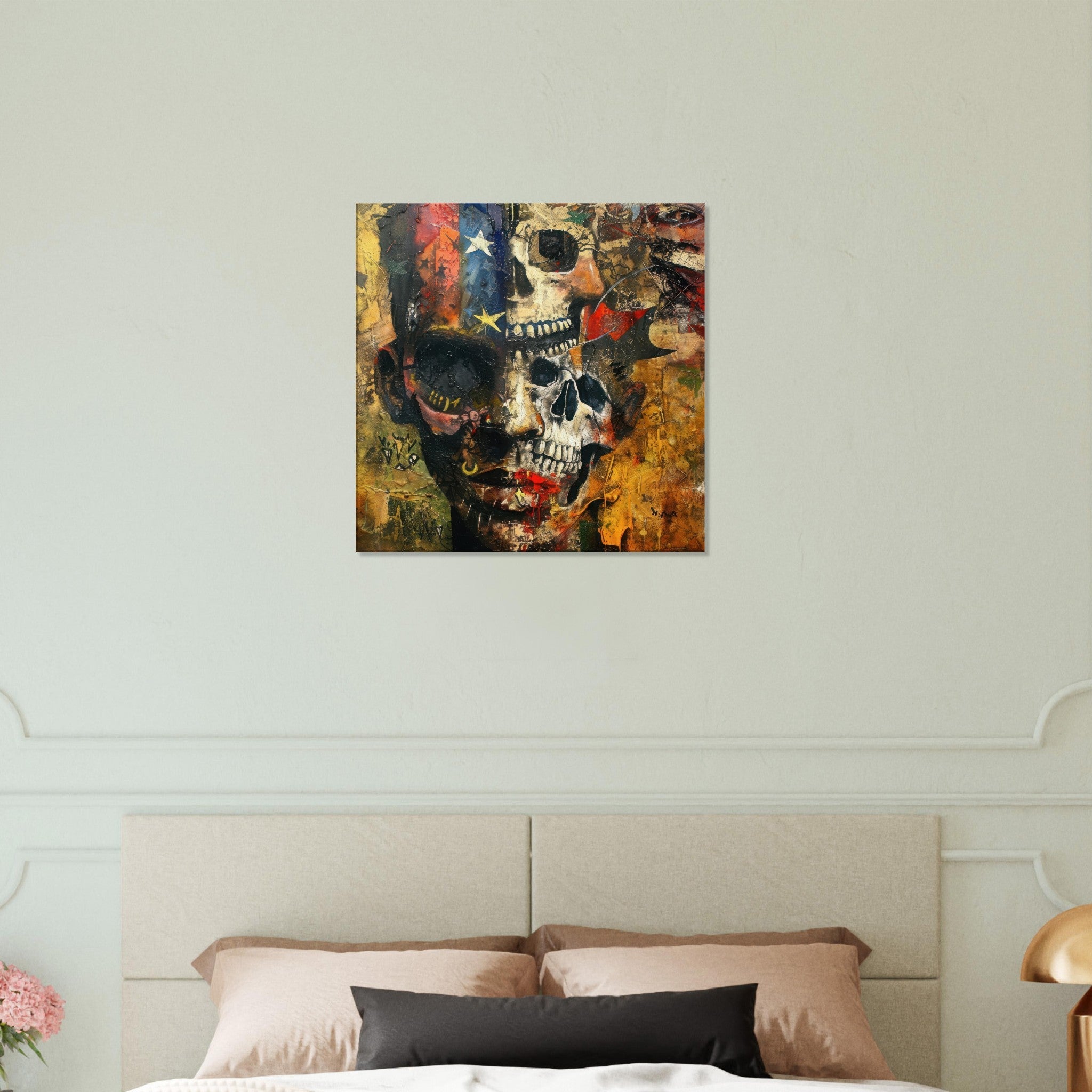 Canvas Square - Expressionism art style American ancestors 2 - Shop Ai Art WebShop - Digital Art online Store