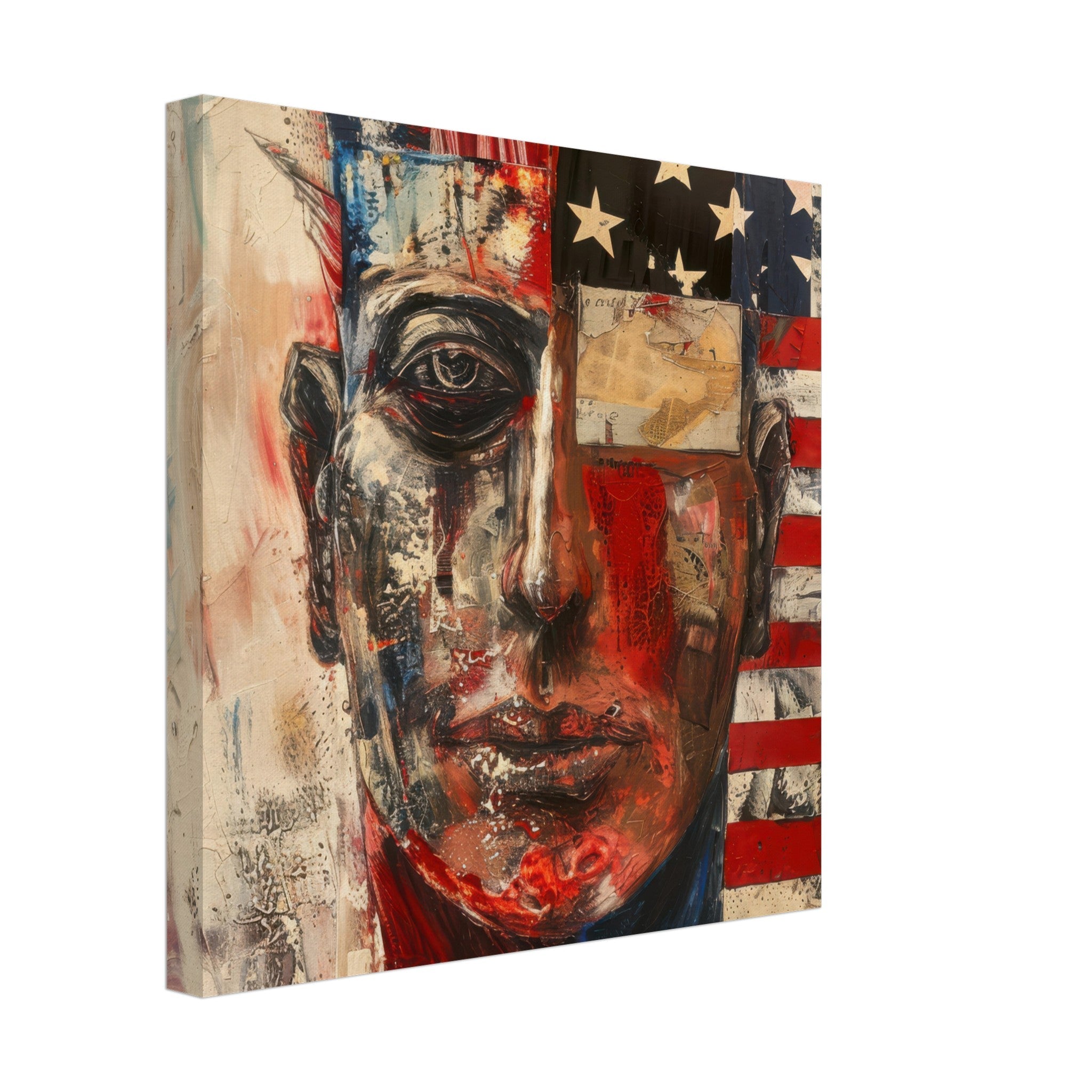 Canvas Square - Expressionism art style American ancestors - Shop Ai Art WebShop - Digital Art online Store