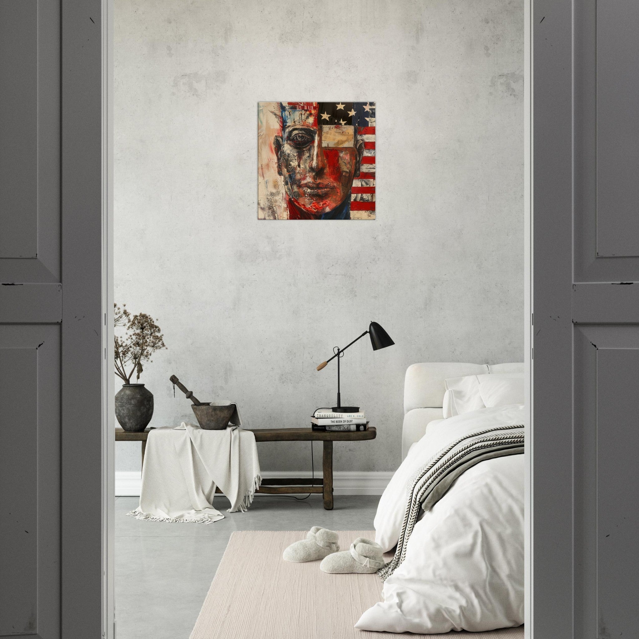 Canvas Square - Expressionism art style American ancestors - Shop Ai Art WebShop - Digital Art online Store