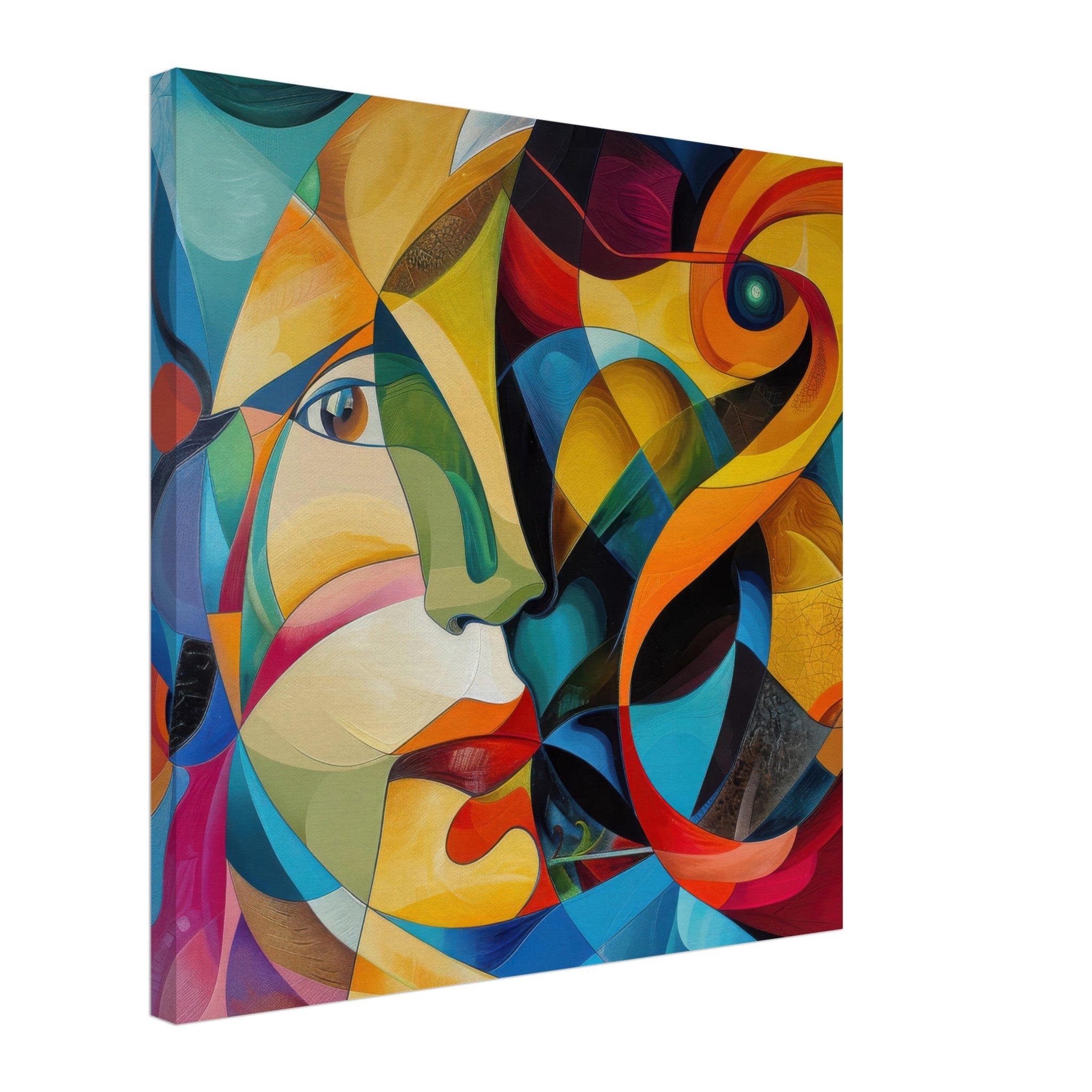 Canvas Square - Face of the moon abstract art style - Shop Ai Art WebShop - Digital Art online Store