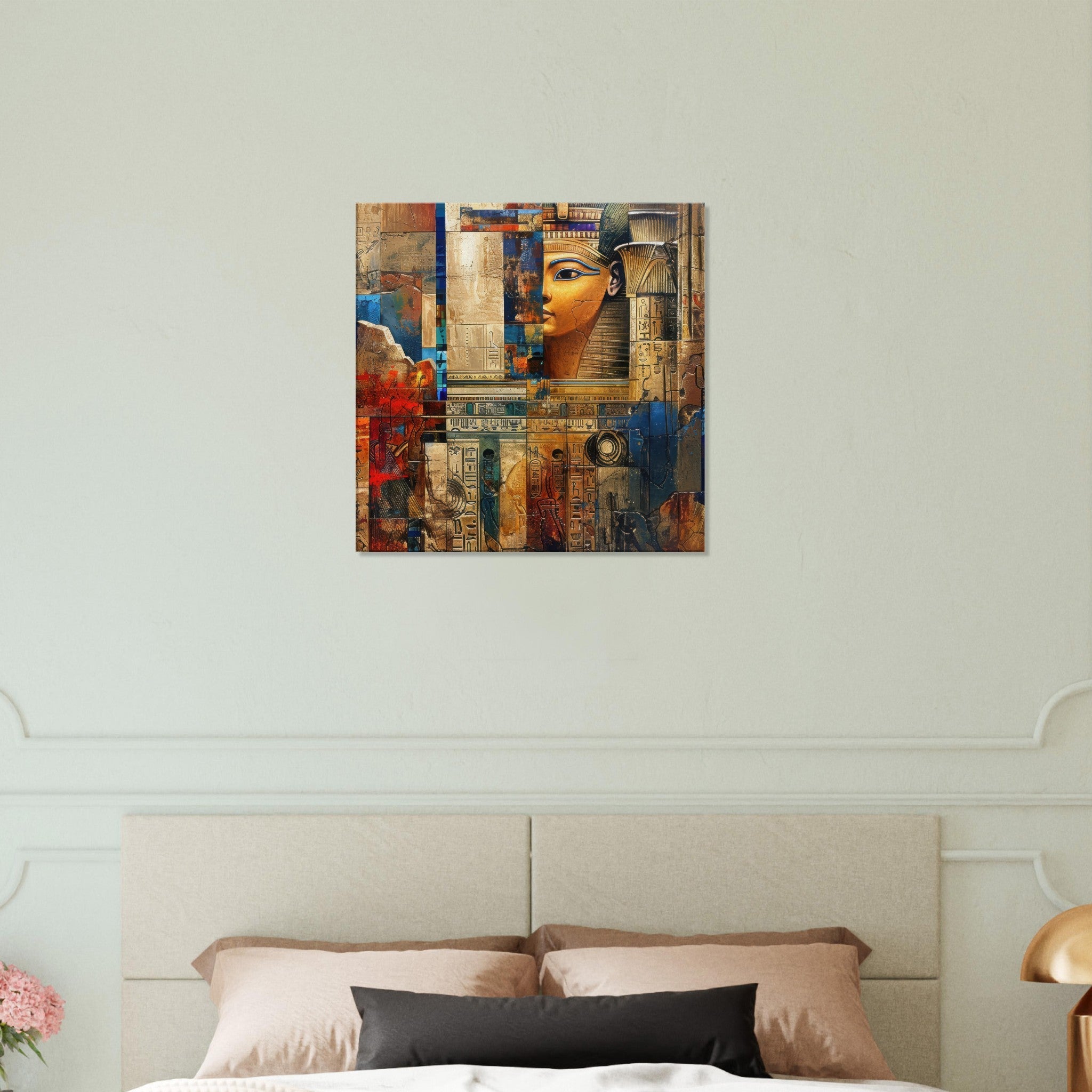 Canvas Square - Old culture of Egypt in abstract style - Shop Ai Art WebShop - Digital Art online Store