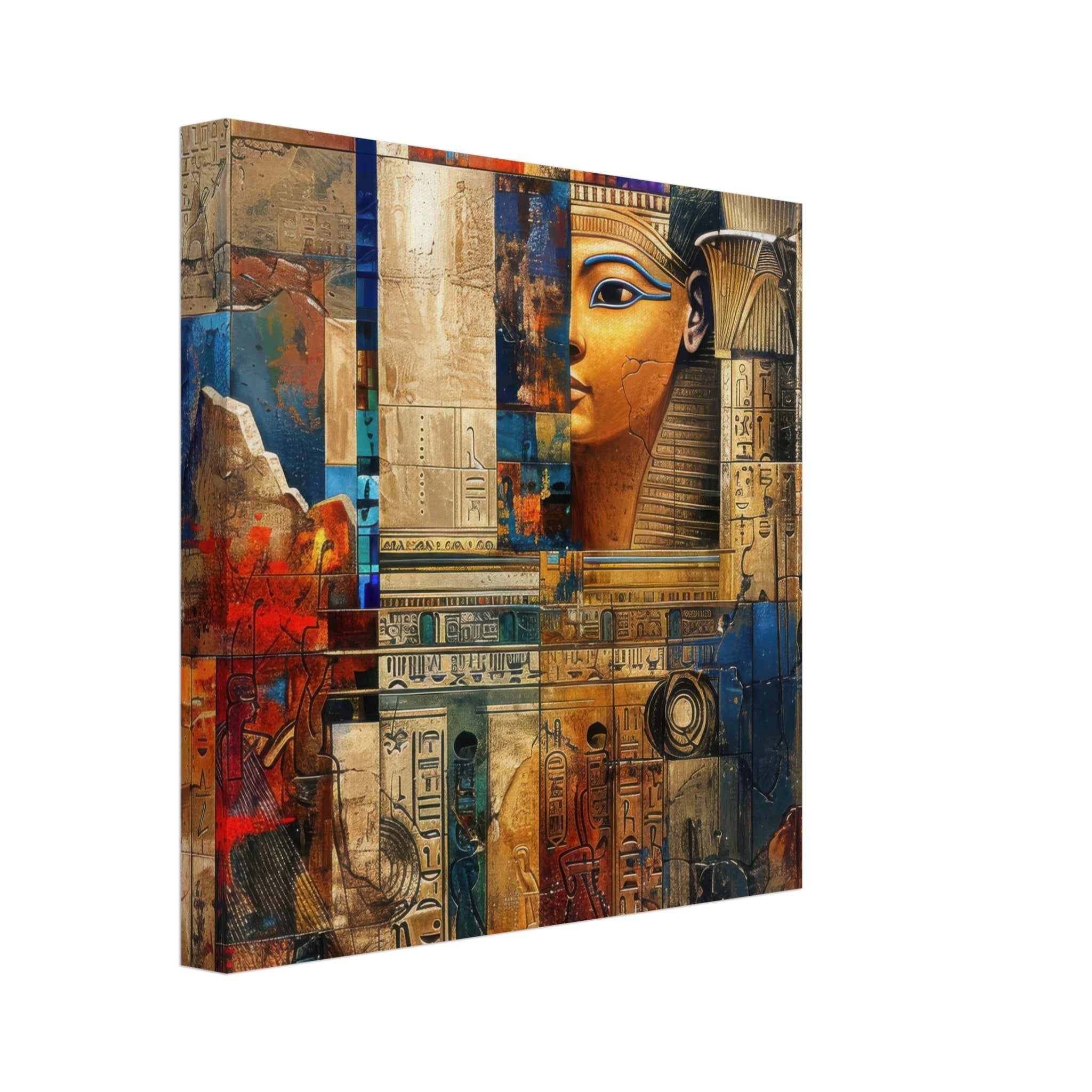 Canvas Square - Old culture of Egypt in abstract style - Shop Ai Art WebShop - Digital Art online Store