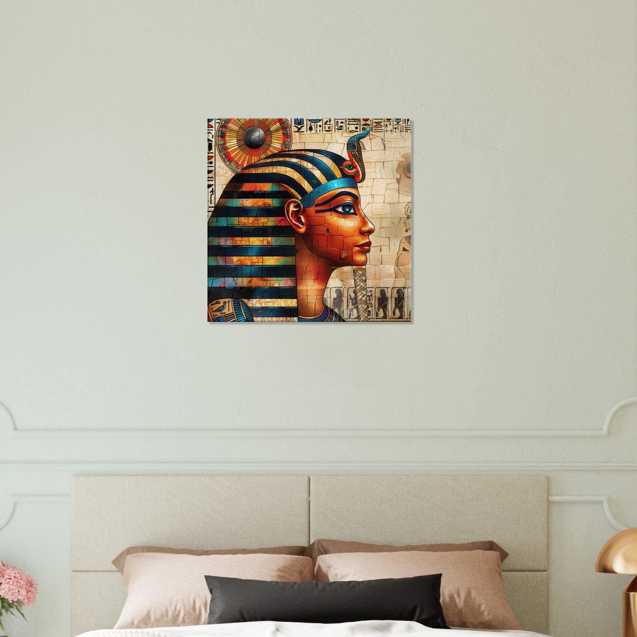 Canvas Square - Old culture of Egypt in abstract style 2 - Shop Ai Art WebShop - Digital Art online Store
