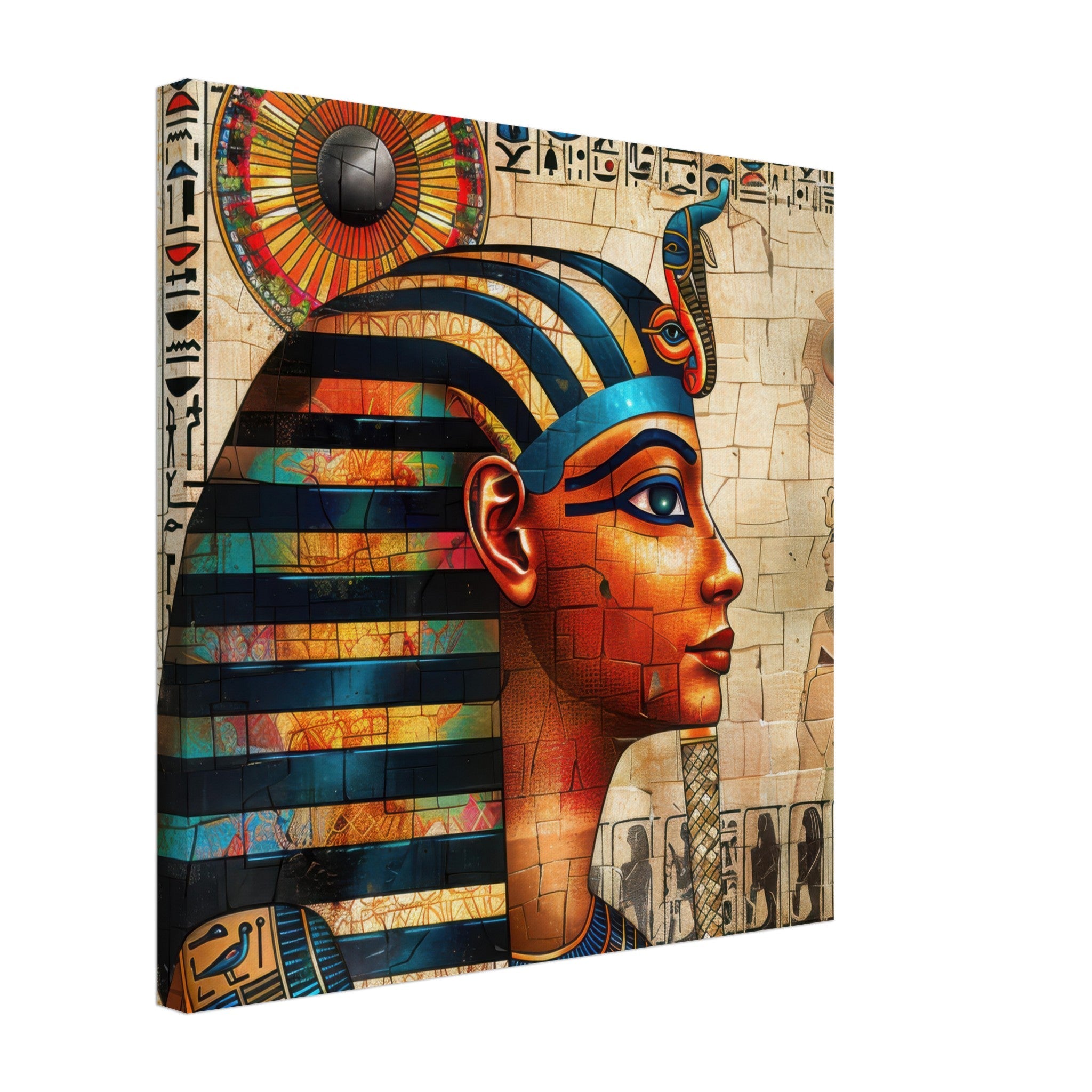 Canvas Square - Old culture of Egypt in abstract style 2 - Shop Ai Art WebShop - Digital Art online Store