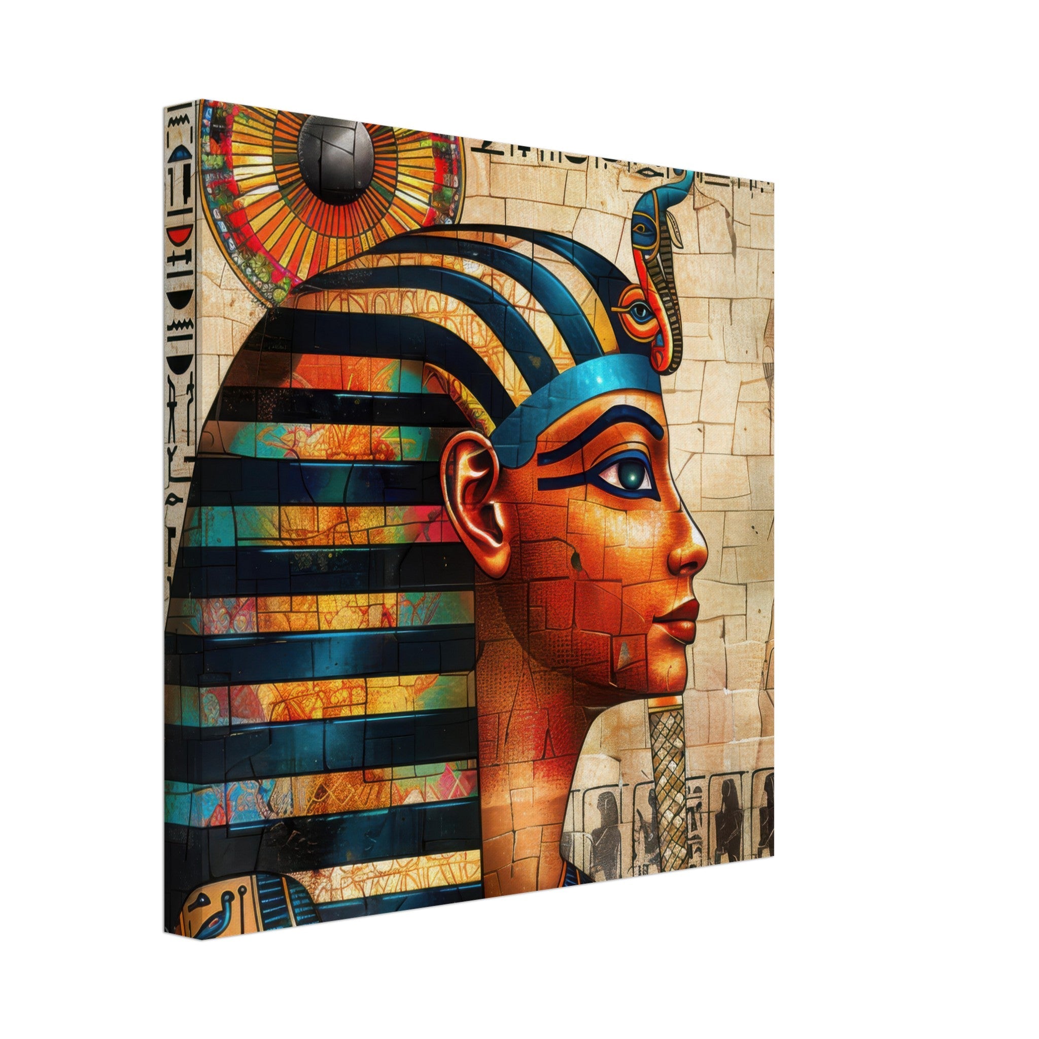Canvas Square - Old culture of Egypt in abstract style 2 - Shop Ai Art WebShop - Digital Art online Store