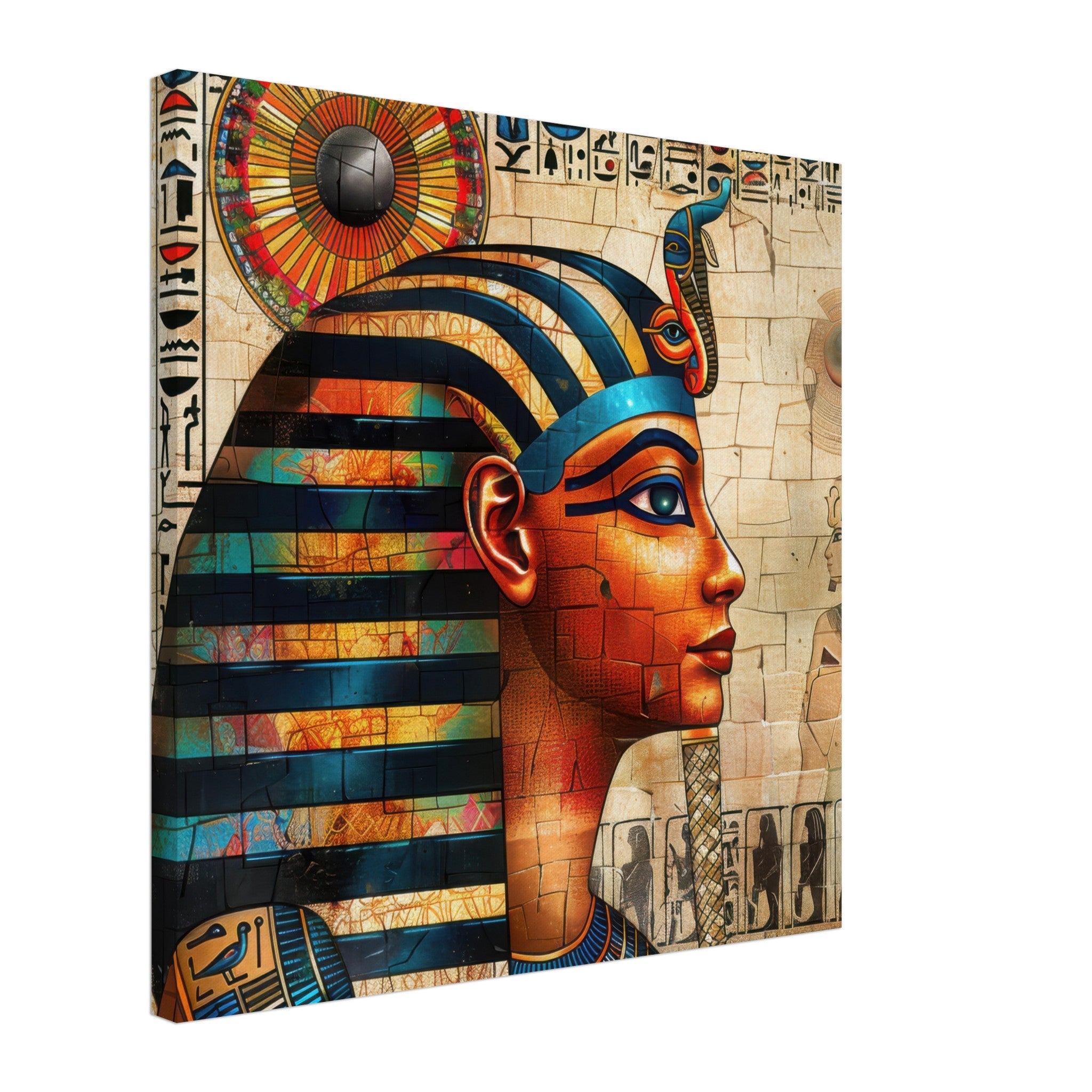 Canvas Square - Old culture of Egypt in abstract style 2 - Shop Ai Art WebShop - Digital Art online Store