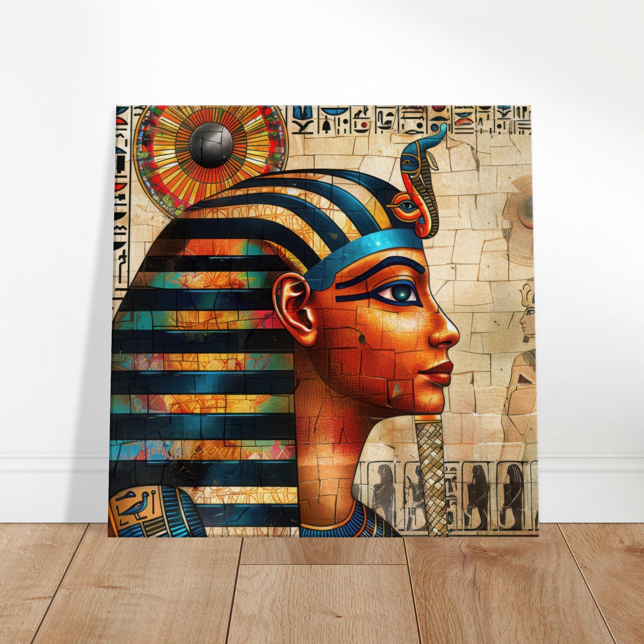 Canvas Square - Old culture of Egypt in abstract style 2 - Shop Ai Art WebShop - Digital Art online Store