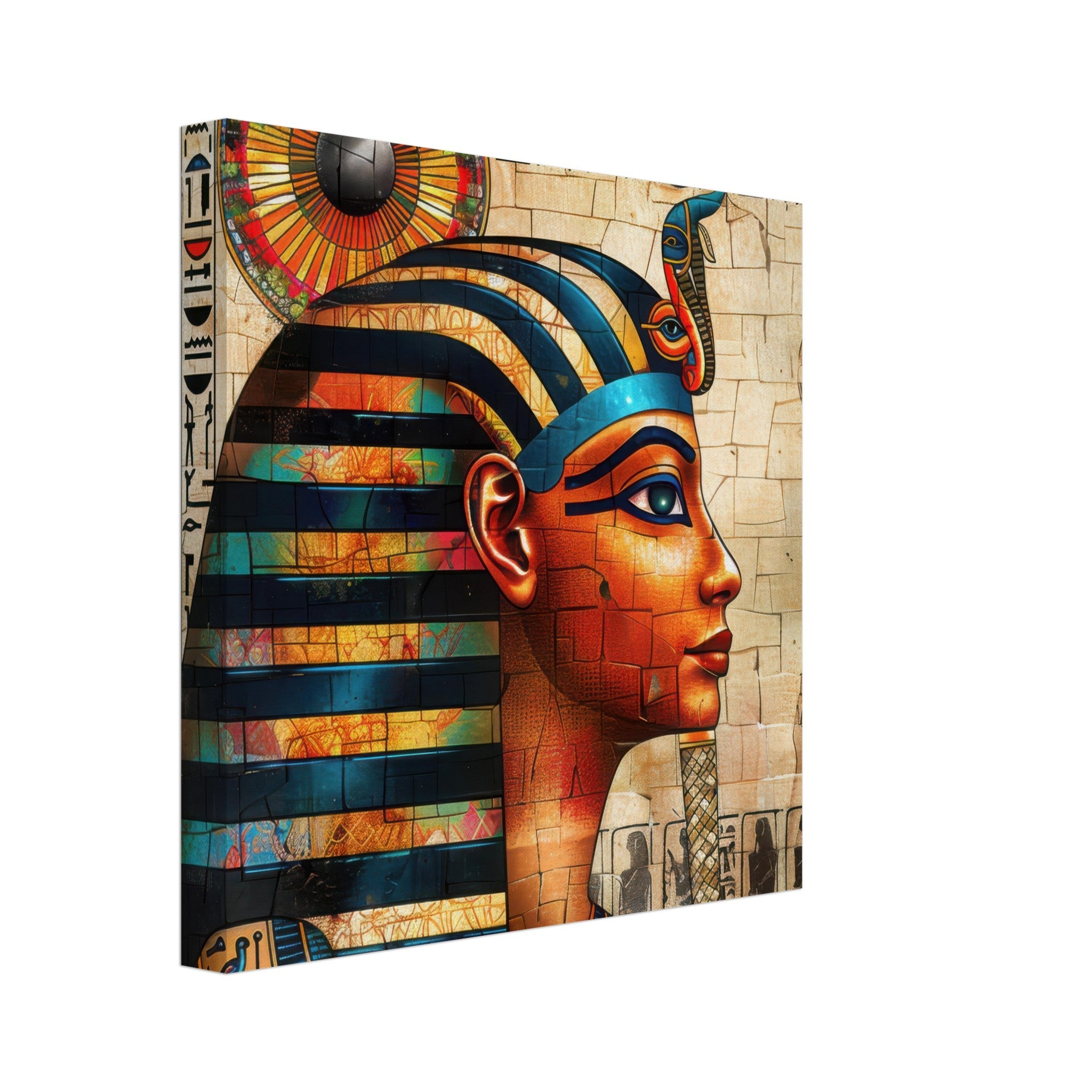 Canvas Square - Old culture of Egypt in abstract style 2 - Shop Ai Art WebShop - Digital Art online Store