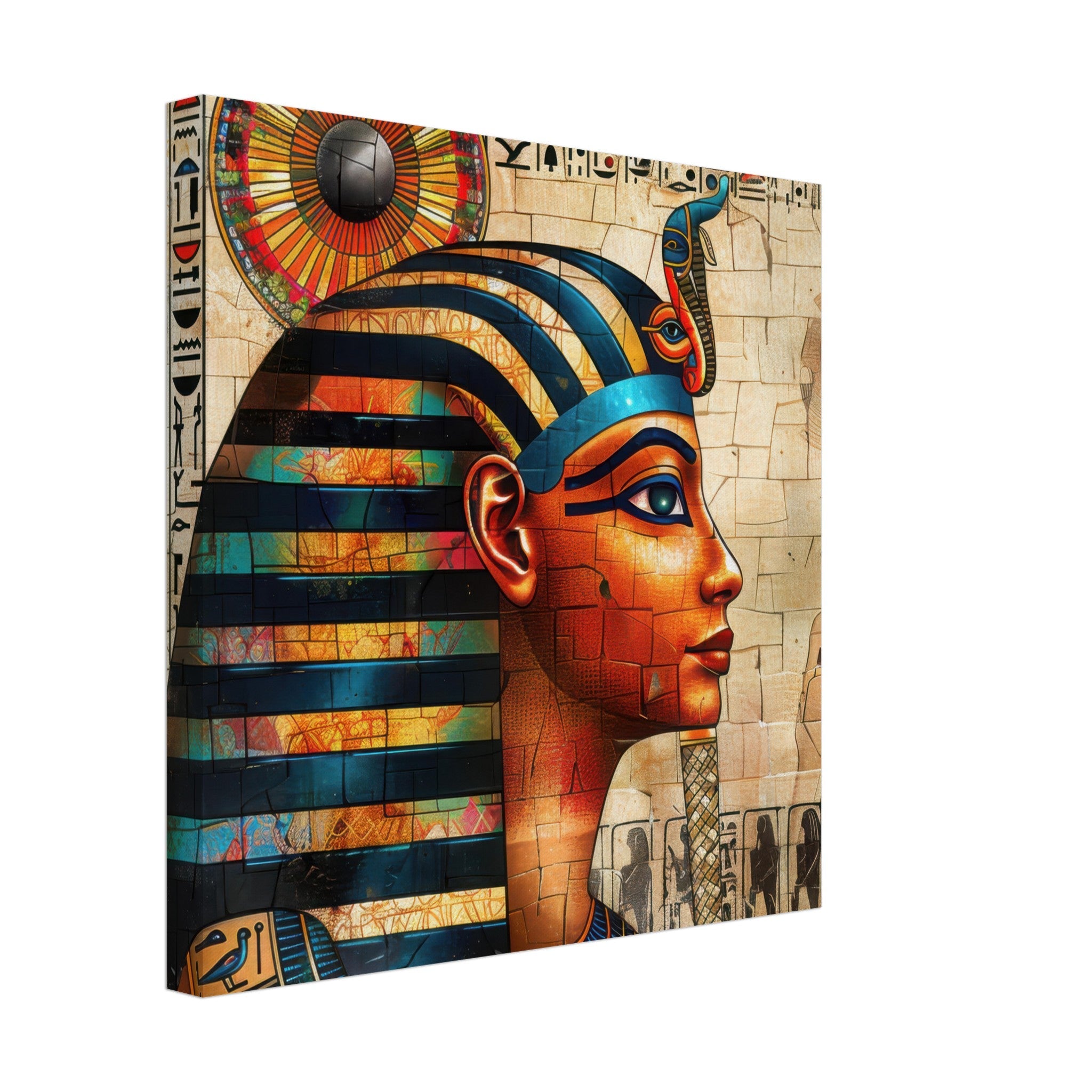 Canvas Square - Old culture of Egypt in abstract style 2 - Shop Ai Art WebShop - Digital Art online Store