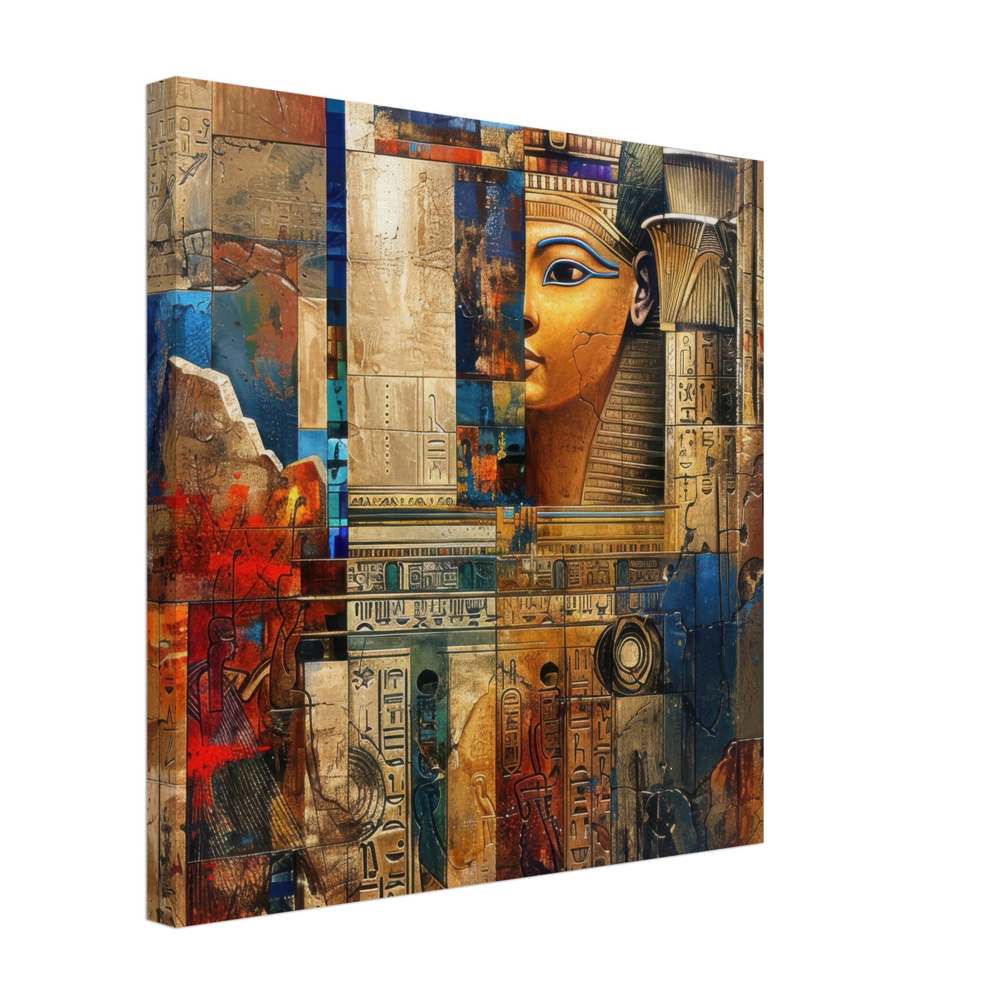 Canvas Square - Old culture of Egypt in abstract style - Shop Ai Art WebShop - Digital Art online Store