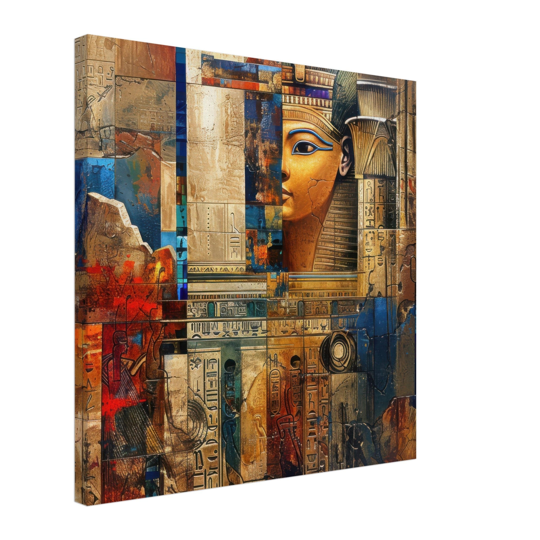 Canvas Square - Old culture of Egypt in abstract style - Shop Ai Art WebShop - Digital Art online Store